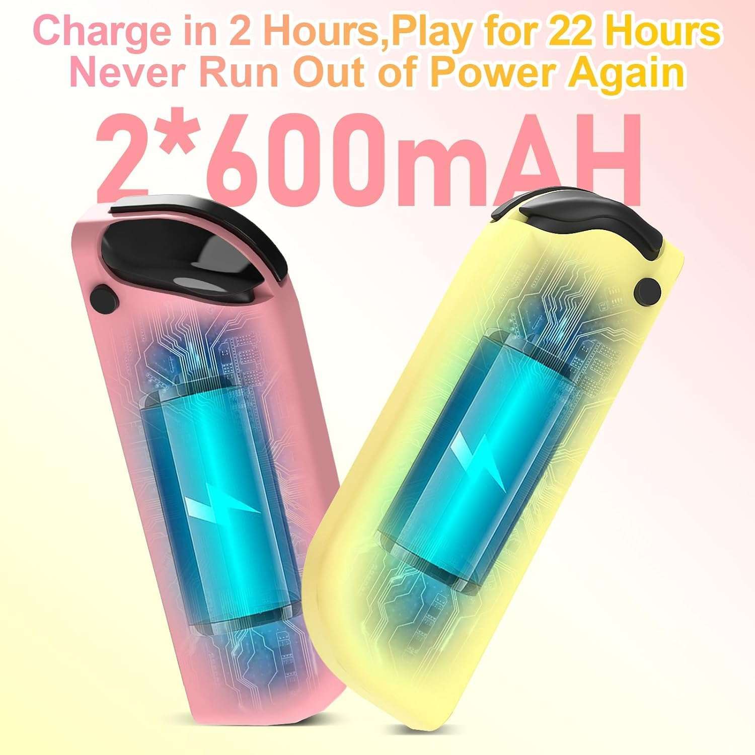 Replacement for Switch Controller, Compatible with Switch/OLED/Lite, Left Right Wireless Joypads with Motion Control, Dual Vibration, Wake-up, Screenshot, No Drift Ergonomic Gamepads, No NFC 3