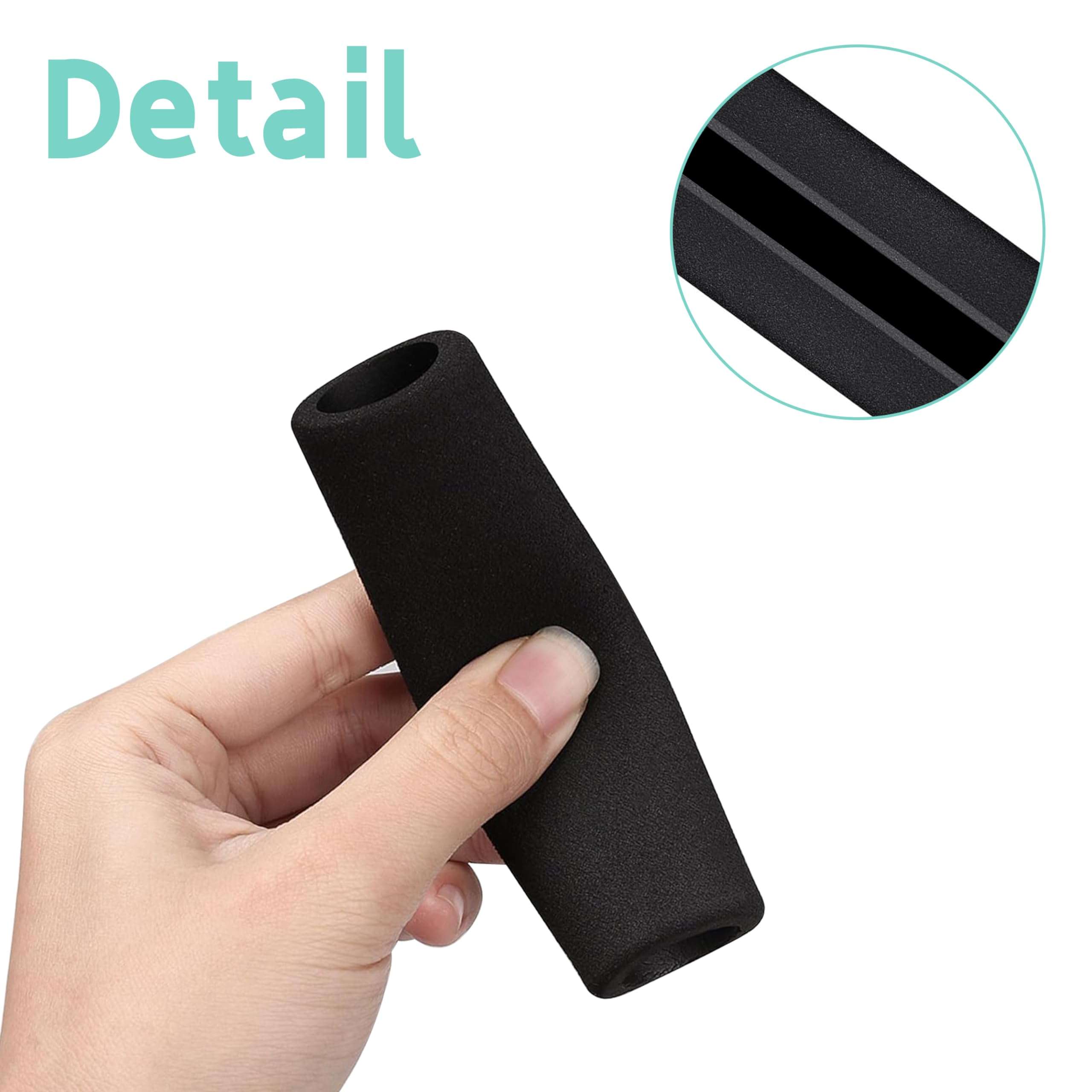 4 PCS Handle Grips 4.7 Inch Sponge Foam Grip Wrap Soft Comfortable Non-Slip Handle Grips Soft Buffer Tube Cover Shock Absorption Handle Covers for Fitness Bicycle Exercise Equipment 3