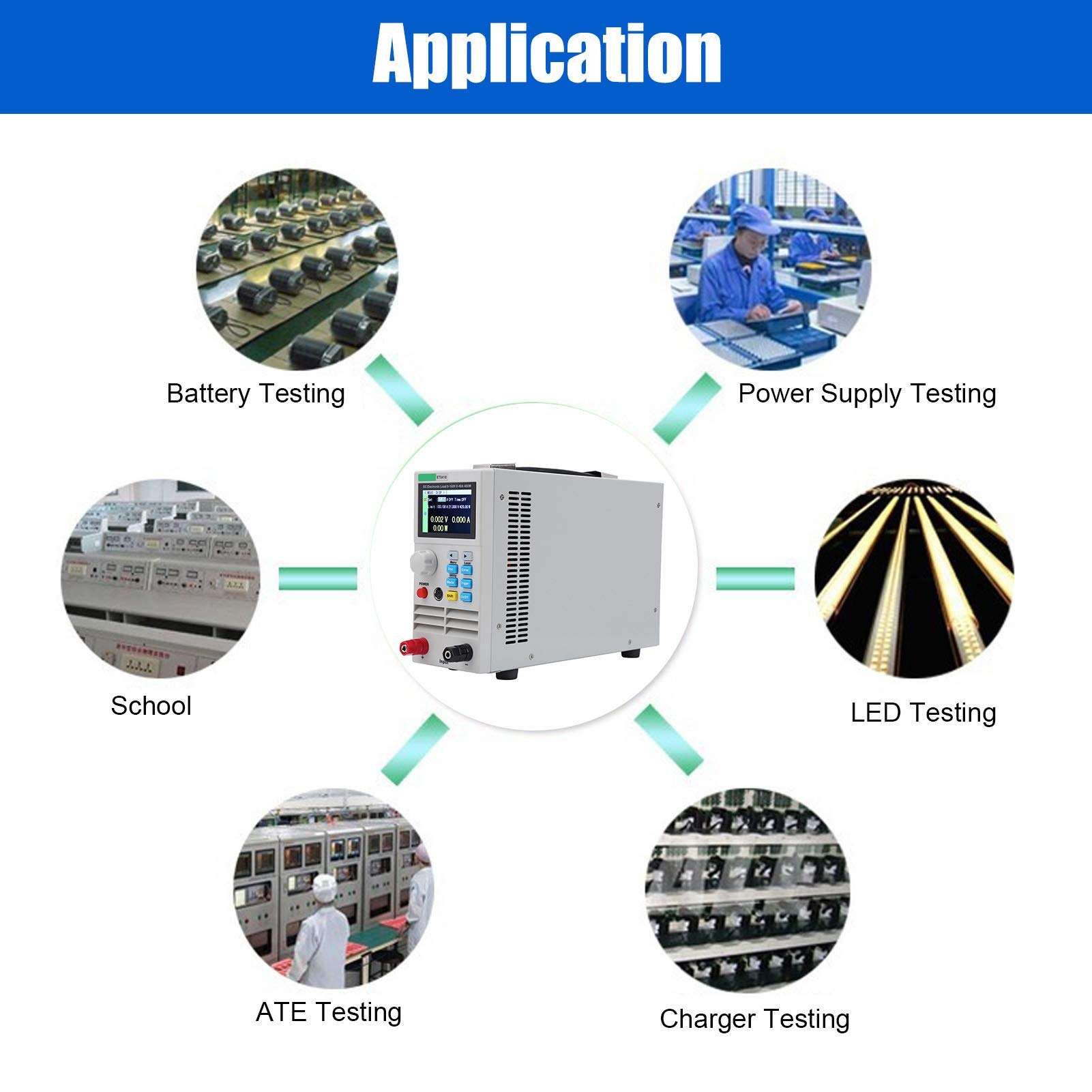 ET5410 DC Electronic Load Single Channel LCD Programmable Battery Load Tester 400W 0-150V 0-40A for Charger(110V) 6
