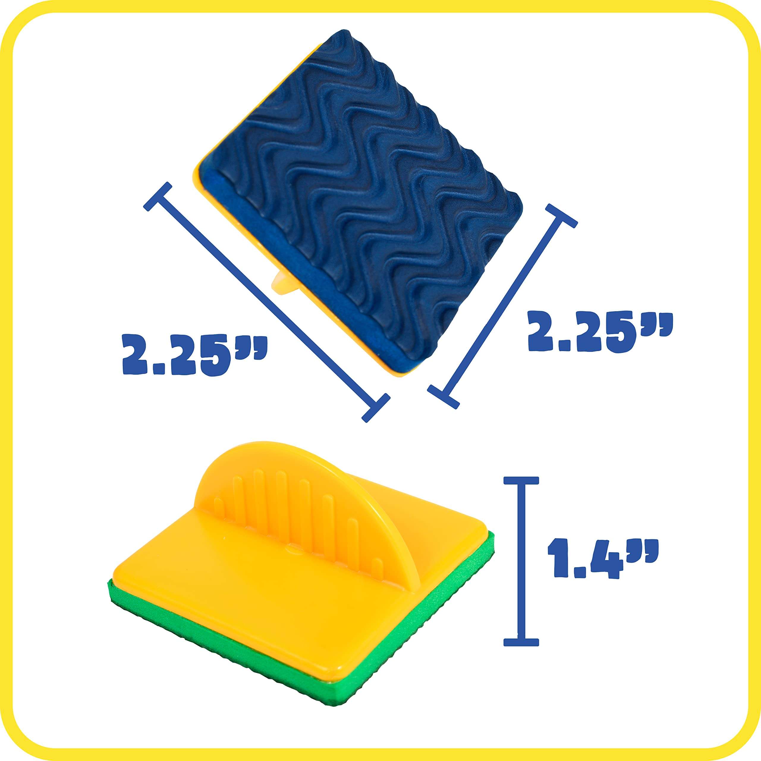 READY 2 LEARN Textured Stampers - Set of 6 - Art Tools for Kids - 3D Tools for Backgrounds, Borders and DIY Projects 3