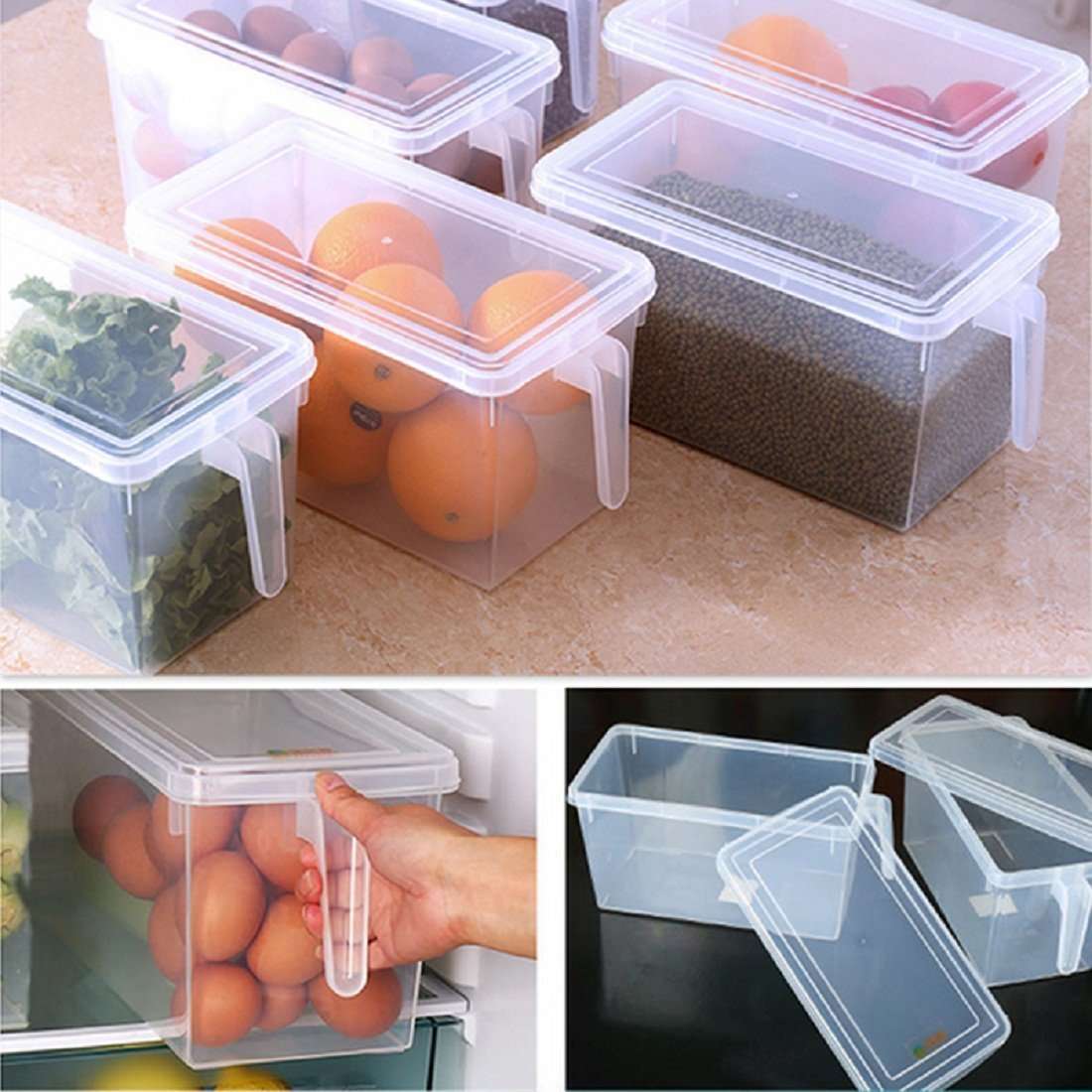J P Enterprise_Plastic Food Storage Organizer with Lids - 5L, Pack of 2, Transparent 4