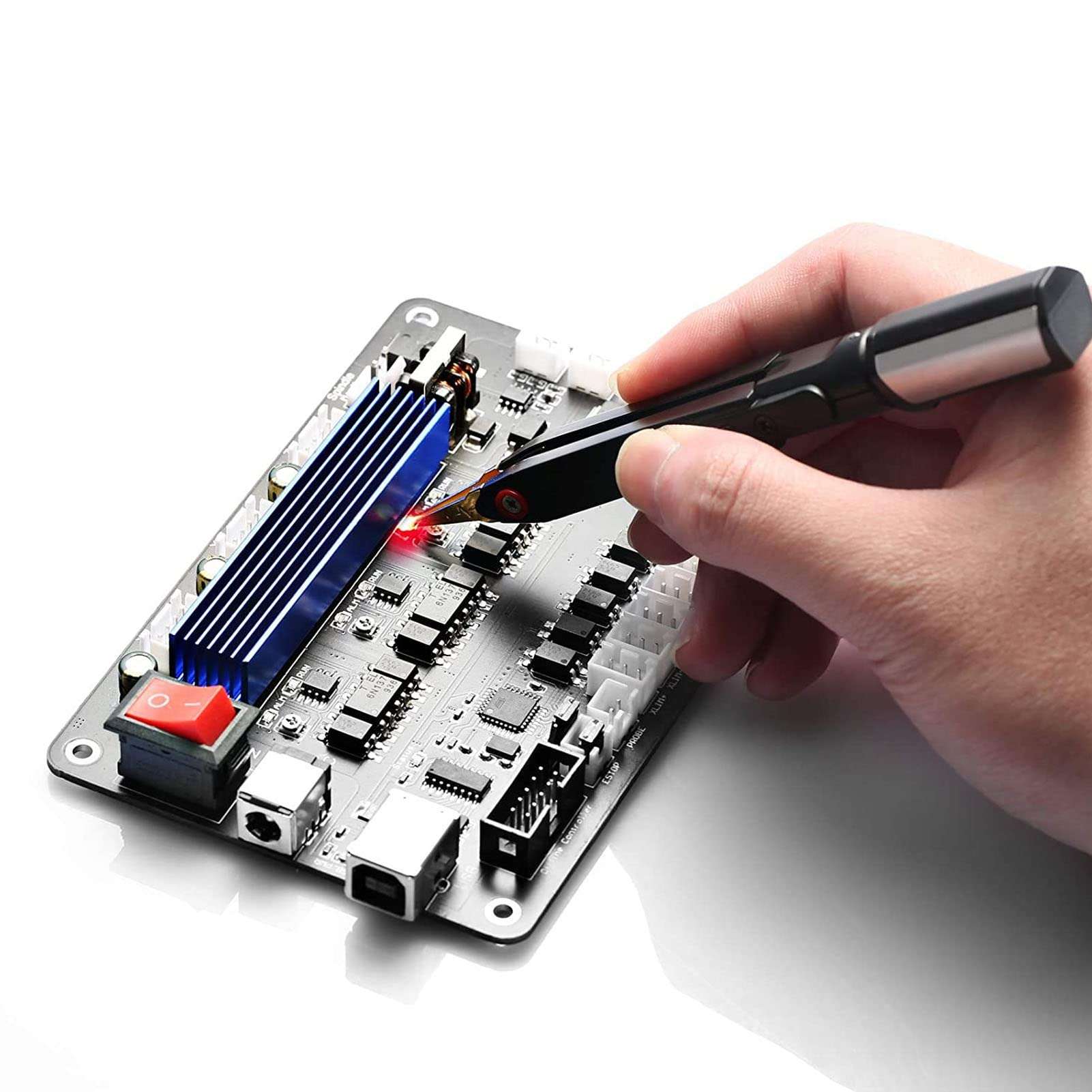 Mini Digital Tweezers Portable Smart Tester Machine Tweezers with Generator for Electronic Detection Resistor Multimeter Capacitor Meter Clip Probe 4