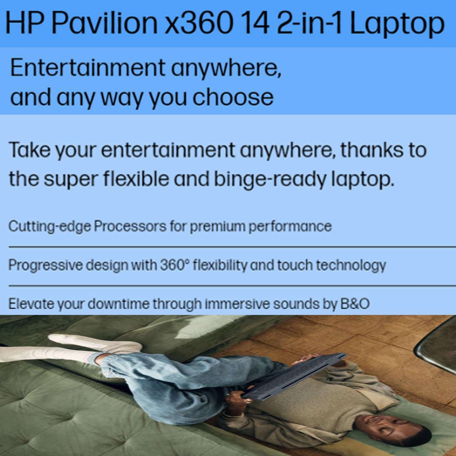 HP Pavilion x360 2-in-1 Laptop (14" FHD Touchscreen, Intel 6-Core i3 (> i5-1235U), 8GB RAM, 512GB SSD, Active Stylus) for Creator, Streaming, Traveling, Long Battery Life, Webcam, Win 11 Pro, Blue 4