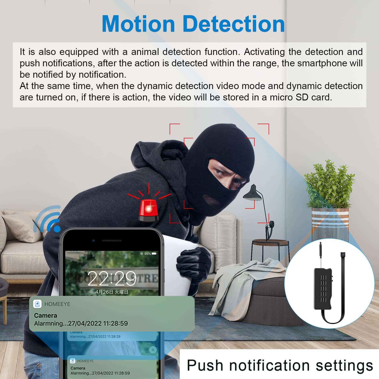 LIBREFLY Mini Hidden Camera WiFi Spy Camera HD 1080P Small DIY Module Nanny Cam for Home/Office Security 5