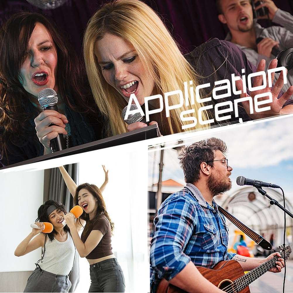 CREATCABIN 8 Sets 6 Colors Microphone Silicone Sleeve Sponge Microphone Cover Colorful Column Handle Hygienic Mic Mike Karaoke Windscreen Protectors Sleeves for KTV Karaoke Bar News Interview Mic 5