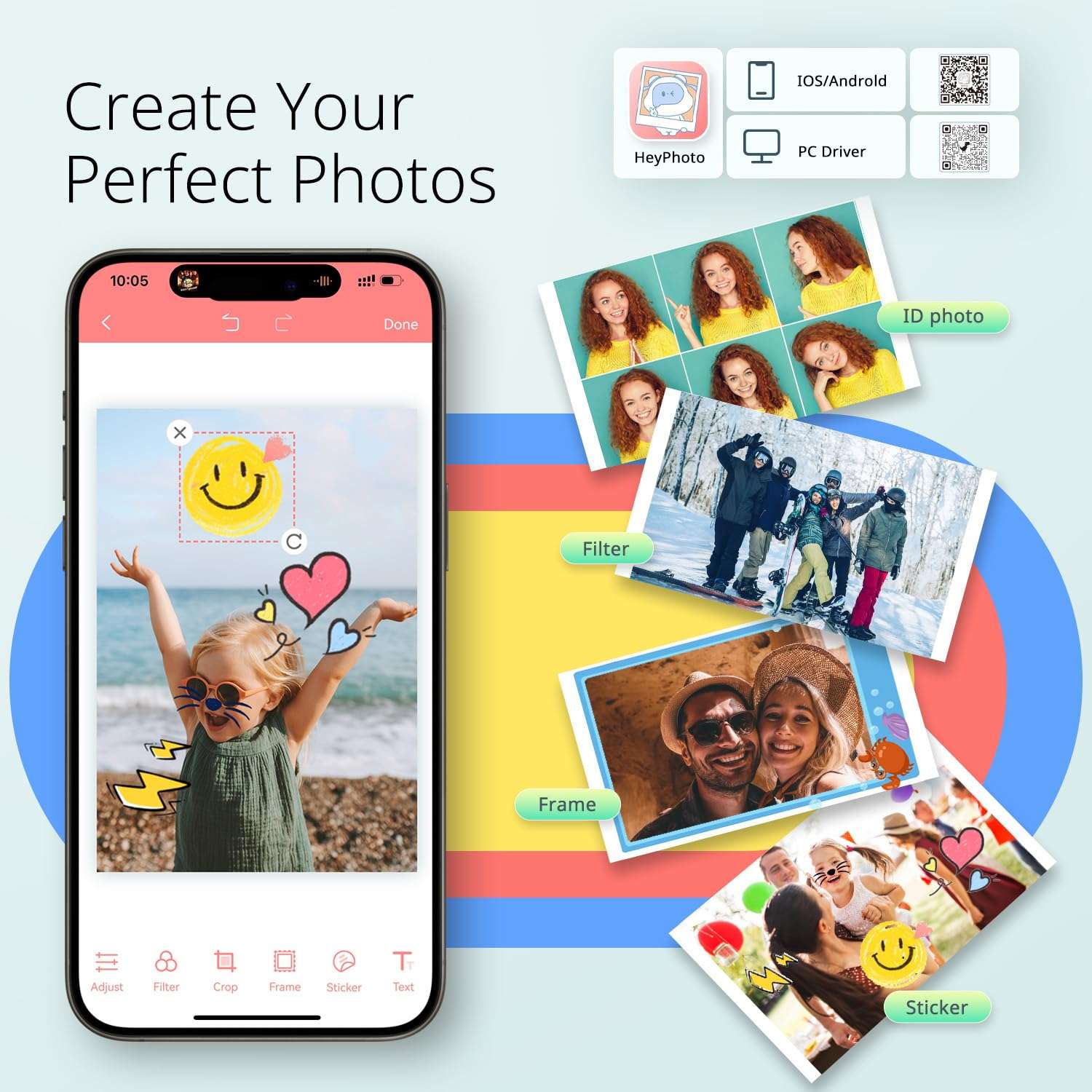 YOTON Photo Printer, Picture Printer with 54 Sheets (4"x6") & 1 Cartridges, Support AR Video Printing, WiFi Connection, Portable Photo Printer for iPhone/Android/Laptop 4