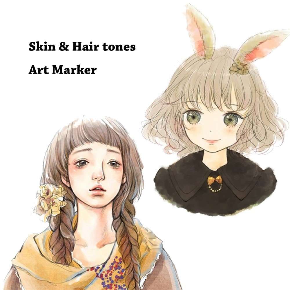 Shuttle Art 26 Colors Skin Tone & Hair Dual Tip Alcohol Based Art Markers, Permanent Marker Pens Double Ended with Fine Bullet and Chisel Point Tips Perfect for Face, Flesh, Manga, Portrait, Sketch 6