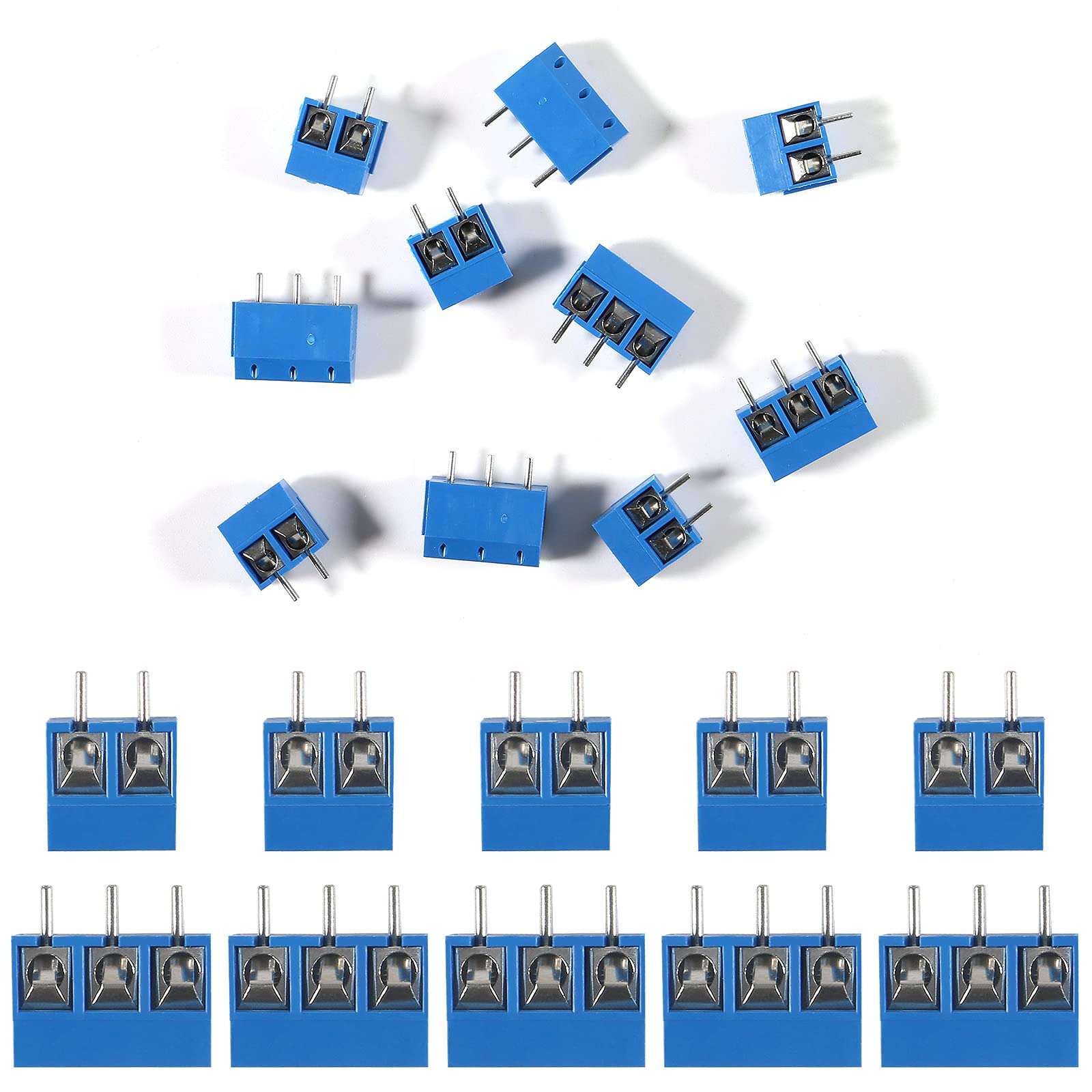 ALAMSCN 100PCS Double Sided PCB Board Kit Printed Circuit Prototype Boards 5 Sizes + 40 Pin 2.54mm Male Female Header Connector for DIY Electronic Project Experimental Development Plate 6