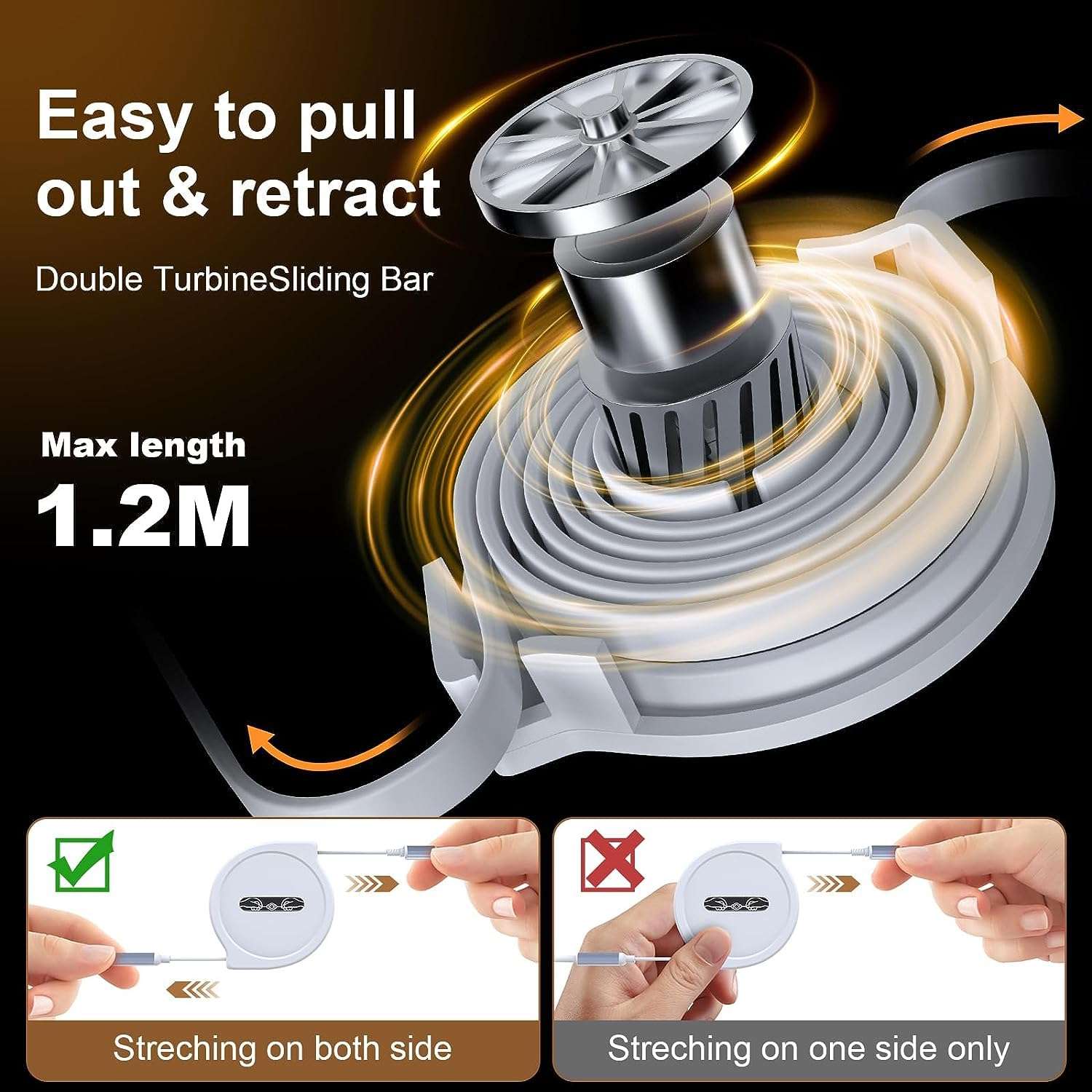 2 Pack Retractable iWatch Charger Cable for Car, 3 in 1 Retractable Apple Watch Charger Cable, Multi Apple Watch Charging Cable for iWatch Series 9 8 7 6 5 4 3 2 1 SE Ultra, iPhone & iPad Series 4