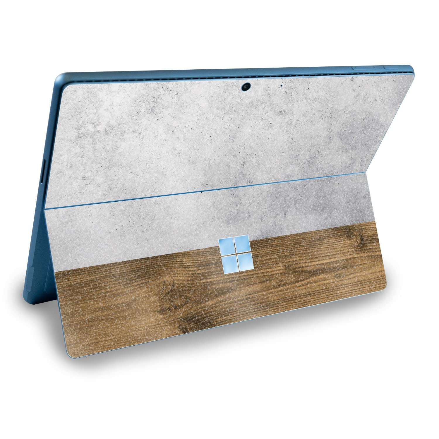 MightySkins Glossy Glitter Skin Compatible with Microsoft Surface Pro 9 (2022) - Concrete Wood | Protective, Durable High-Gloss Glitter Finish | Easy to Apply & Change Styles | Made in The USA 1