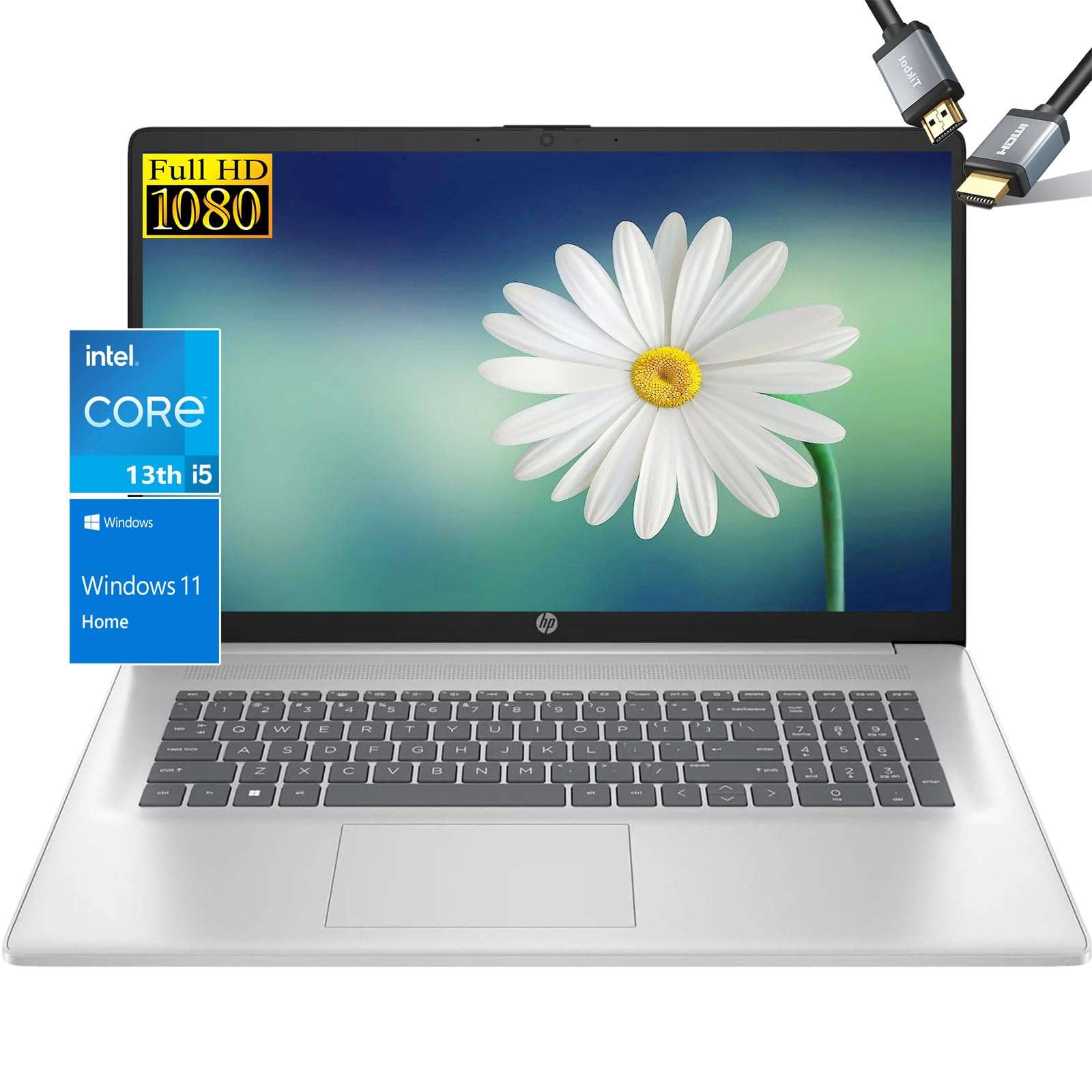 HP Laptop 17inch Screen FHD - 13th Gen i5-1335U (Beat i7-1260P) - Backlit Keyboard - Wi-Fi 6 - Windows11 - USB C Fast Charge - 2023 (16GB RAM |1TB PCIe SSD) 1