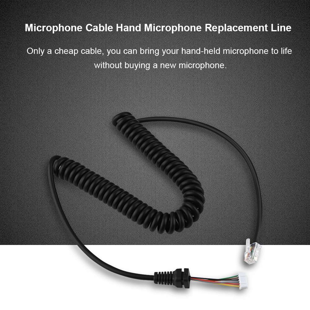 Zerone Replacement Speaker Mic Microphone Cable Microphone Cord for YEASU MH-48A6J, FT-7800, FT-8800, FT-8900, FT-7100M, FT-2800M, FT-8900R 5