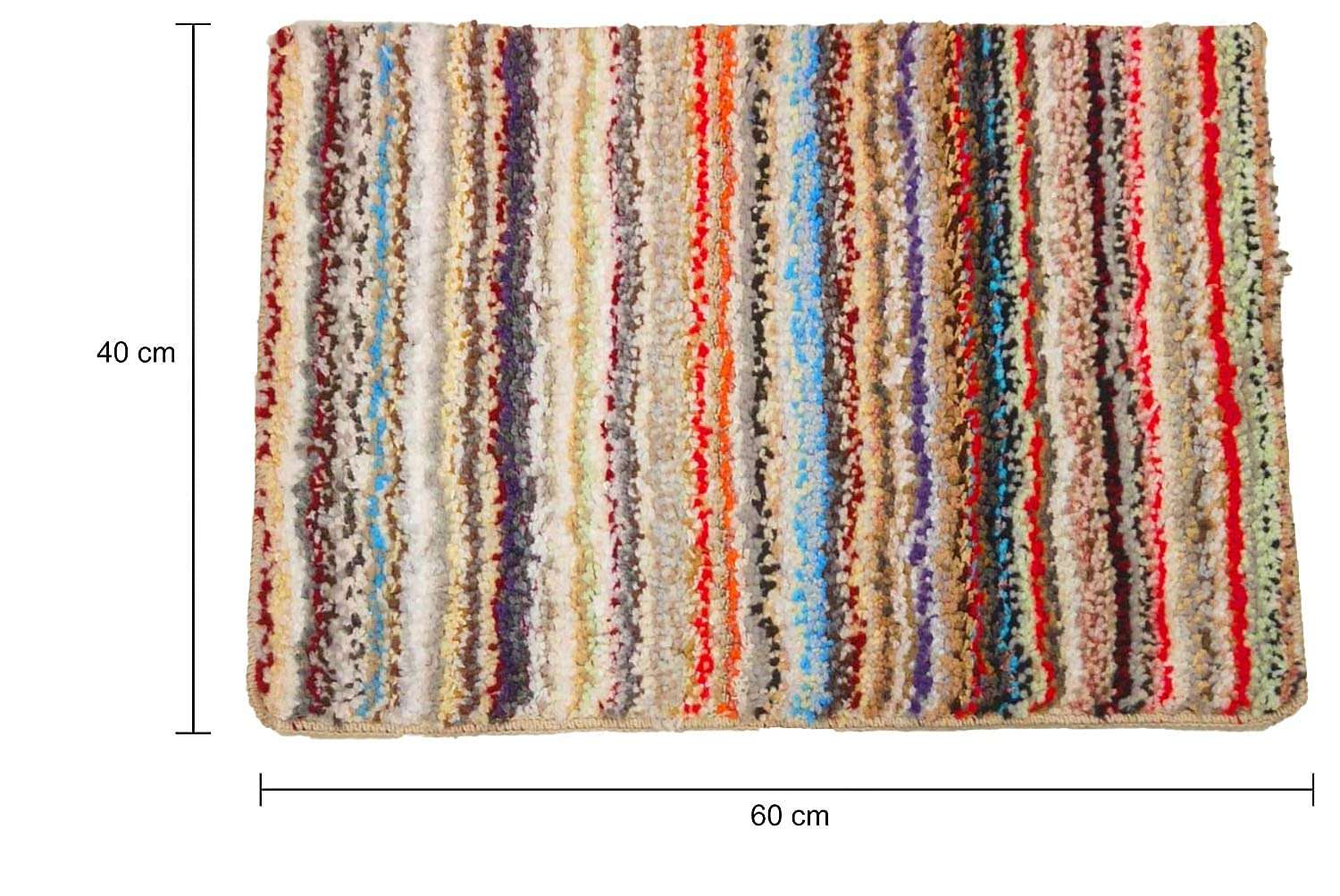 Anti-Slip Bathmat Combo Microfiber Soft, Size 40 x 60cm -Fluffy Bathroom Rugs - Suitable for Kitchen, Bedroom and Bathroom, Dry Fast Water Absorbent & Machine-Washable - Set of 4 2