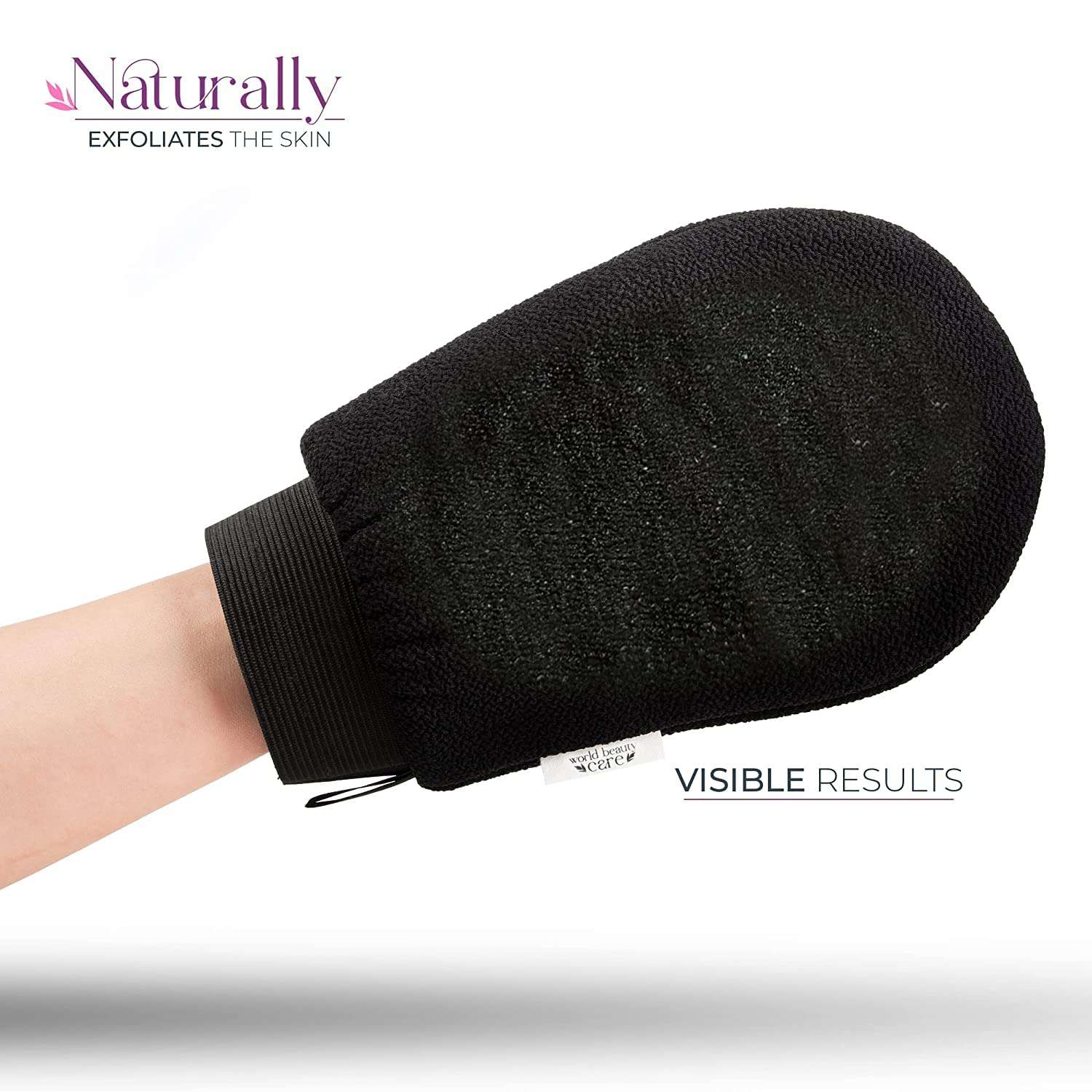 NOBILEA Exfoliating Dead Skin Removal Bath Body Glove Mitt, Deep Clean Exfoliating Tool to Remove Dead Skin and Dirt, Home Spa Exfoliating Gloves (Pack of 1) (Black) 5