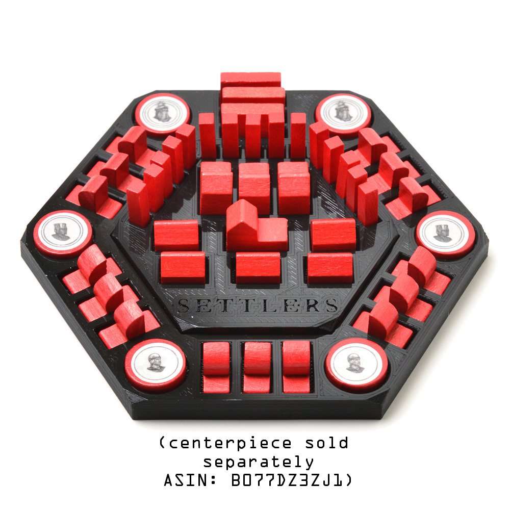 Settlers Game Piece Holder/Organizer for Cities & Knights and Seafarers Expansions (Set of 6) 2