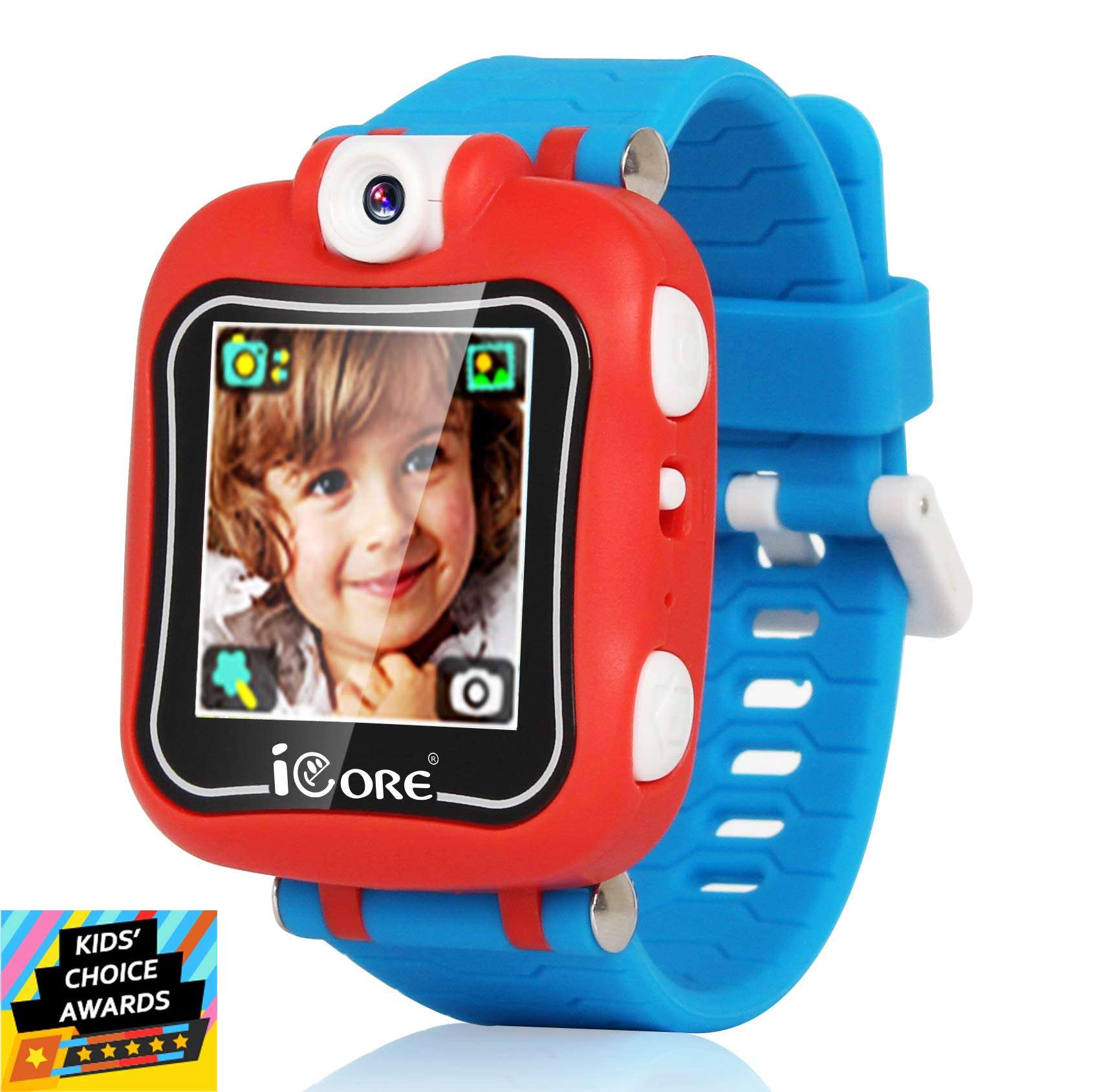 iCore Smart Watch for Kids | Gizmo Watch with Learning Games Gifts for 7 Year Old Girls | Touch Screen Gizmo Watch Selfie-Camera Video Watches Age for Girls Ages 5-7 Best Birthday Gifts (Red) 1