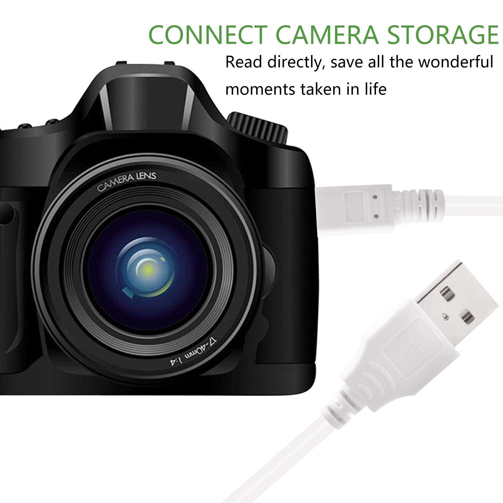 Sqrmekoko Replacement IFC-400PCU Canon Camera USB Cable Compatible with Canon PowerShot EOS DSLR Cameras & Camcorders (White/4FT) 4