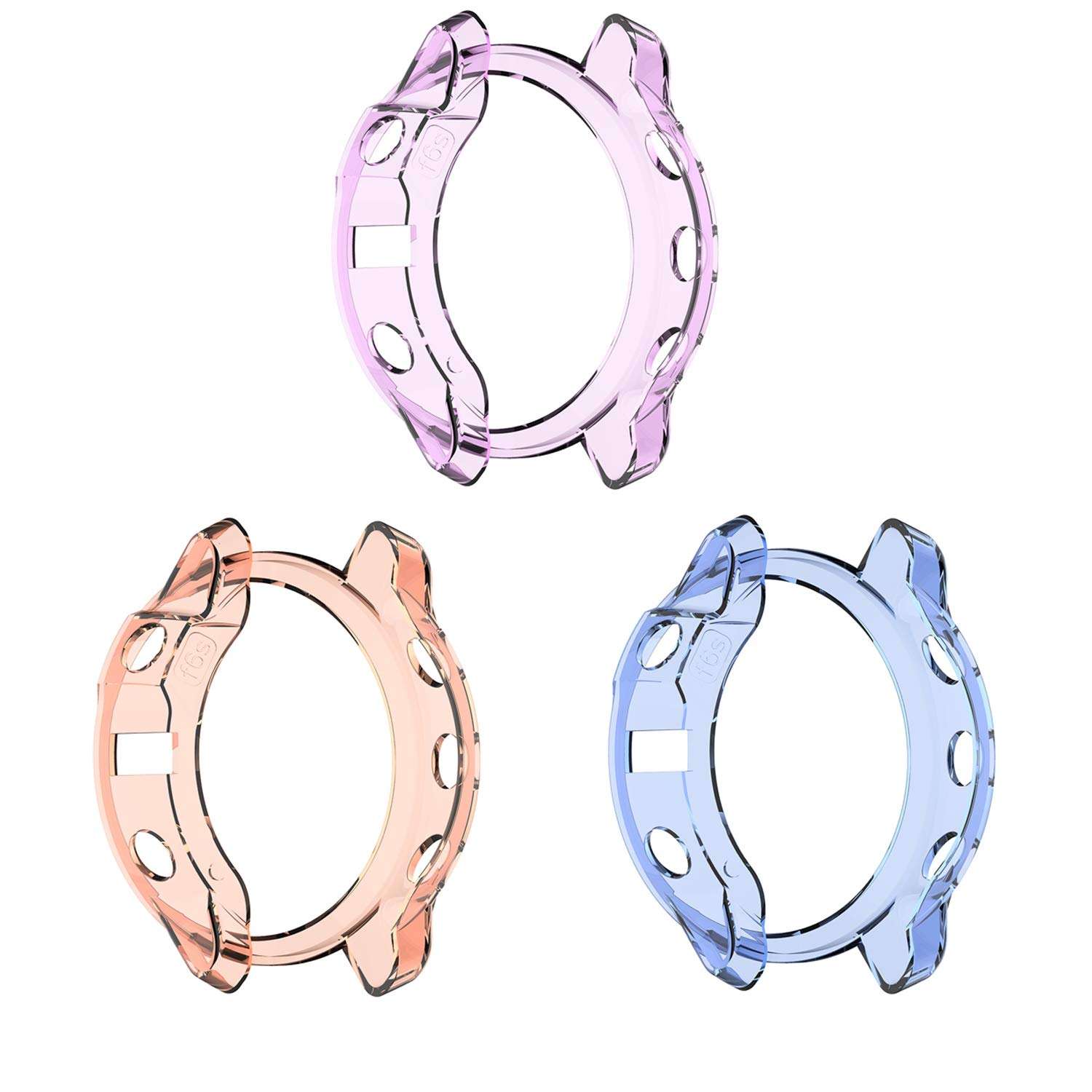 AWINNER Colorful Case Case for Fenix 6S,Transparent TPU Accessories Frame Protector Bumper Case Cover Shell (Grey,Clear,Pink,Blue,Purple) 1