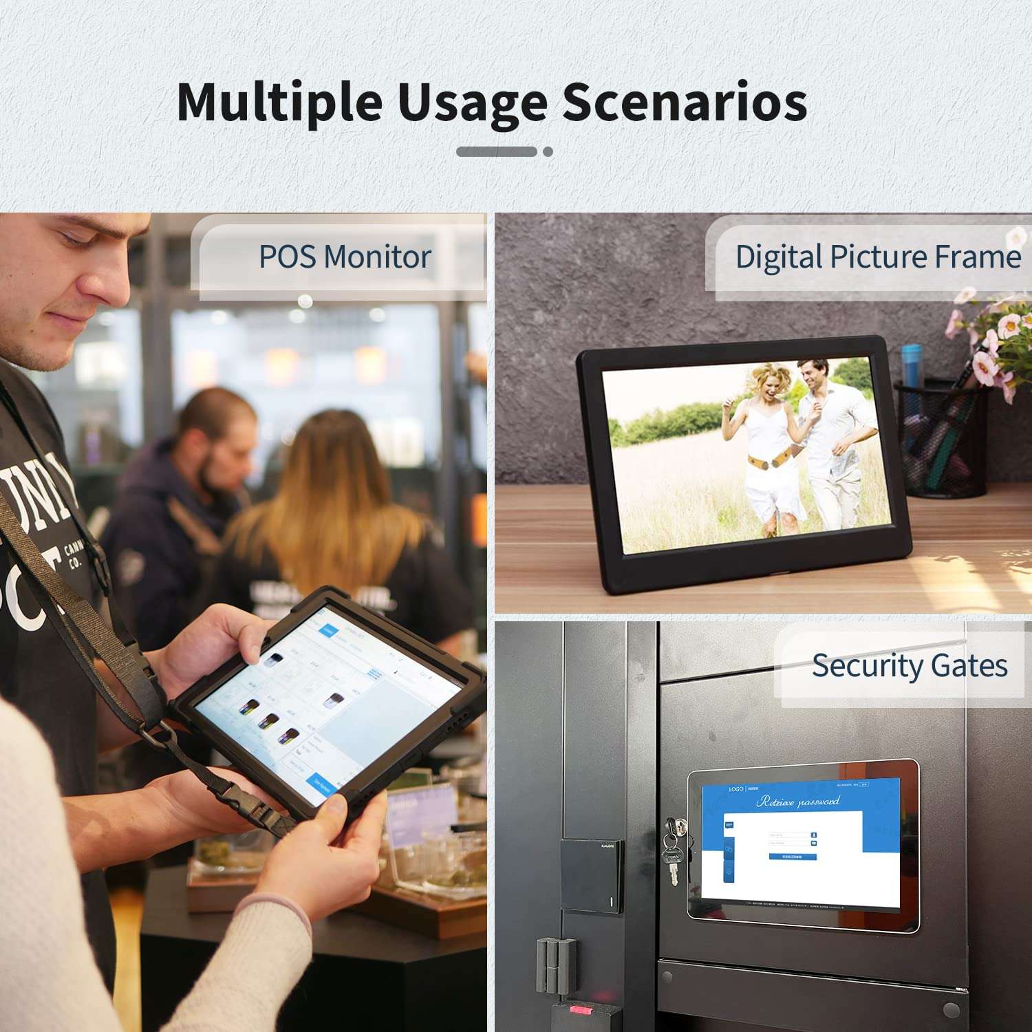 TouchWo 23.8 inch Touch Screen PC Monitor, Intel i3, 4GB RAM, 128G SSD, 16:9 FHD 1080P, Windows 10, Smart Board for Classroom, Meeting & Game, USB, VGA & HDMI Monitor 5