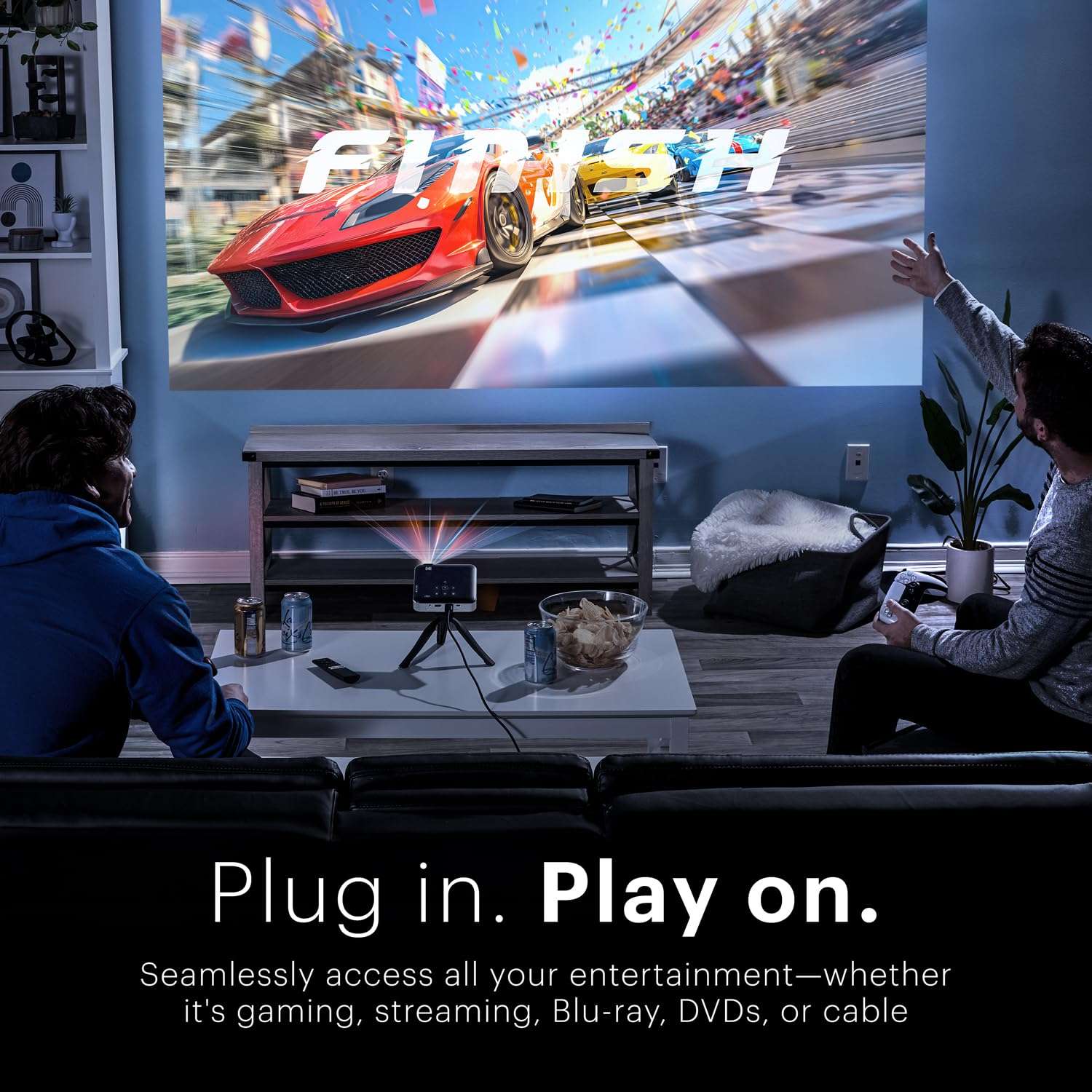 Kodak Luma 500 Mini Projector | 1080p Full HD Portable Outdoor Projector with Wi-Fi, Bluetooth, HDMI & USB | Google TV 11.0 OS, Netflix Certified, Chromecast Built-In, Black, 150 5