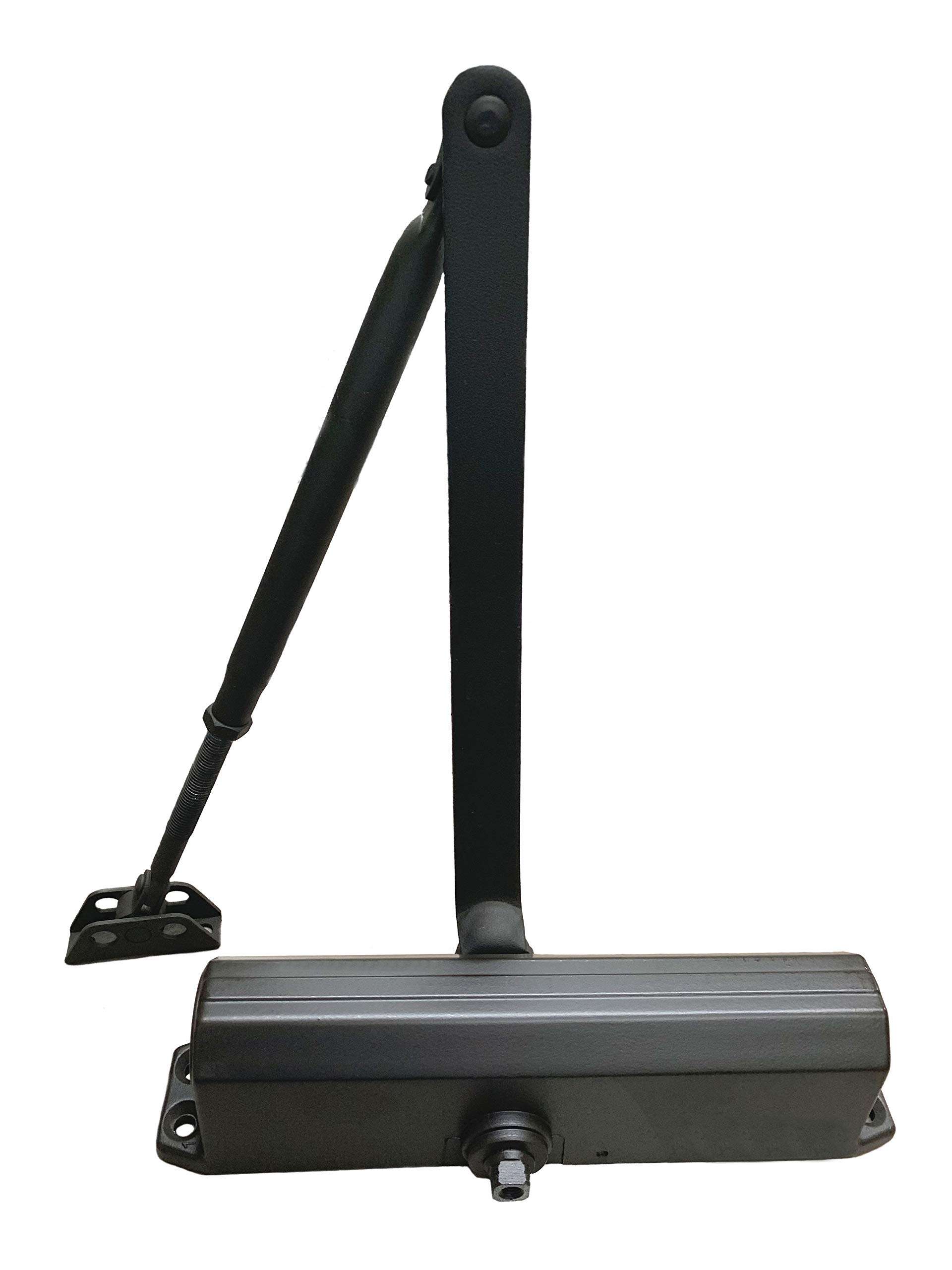 International 8051P - ADA (Handicap) Parallel Arm - Adjustable Spring Mount Door Closer - Adjustable Back-Check - Adjustable Spring Power Range - Opening Force to Size 5 - Finish: (DU) Storefront Bronze