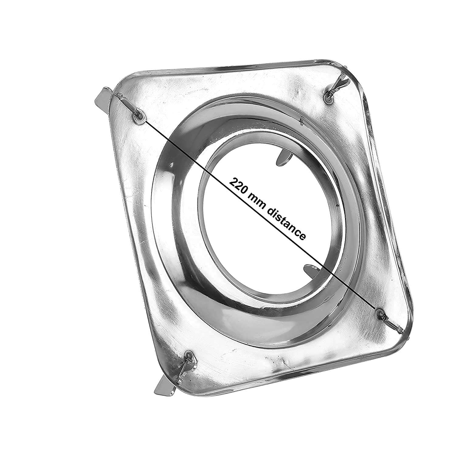 Lakshmi Stainless Steel Square Pan Support/Gas Stove Stand, Silver (Pack of 2) 5