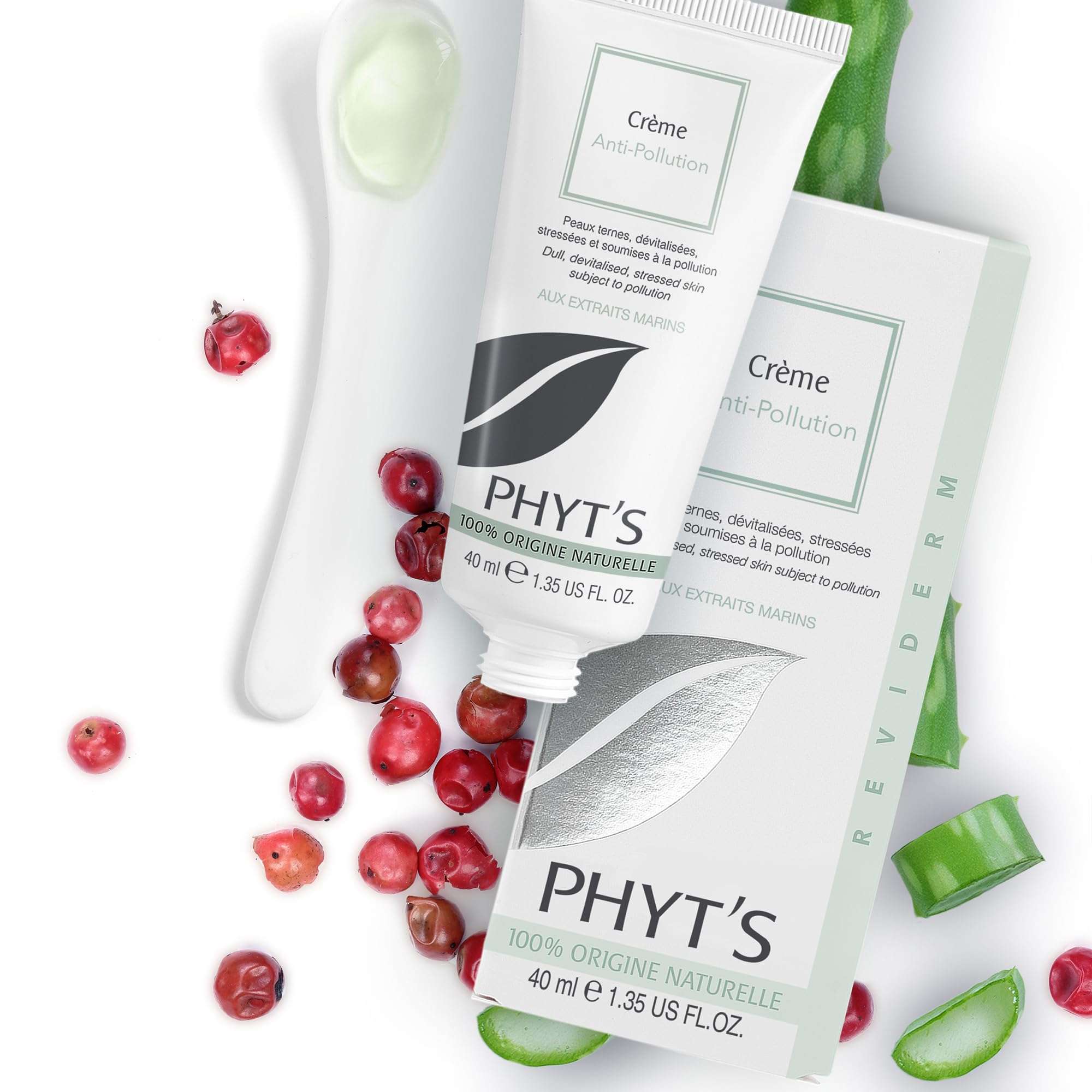 Phyts Anti-Pollution Cream - Face Moisturizer with Hazelnut Oil and Aloe Vera - Face Cream for Oily, Normal to Combination Skin - 1.35 oz 5