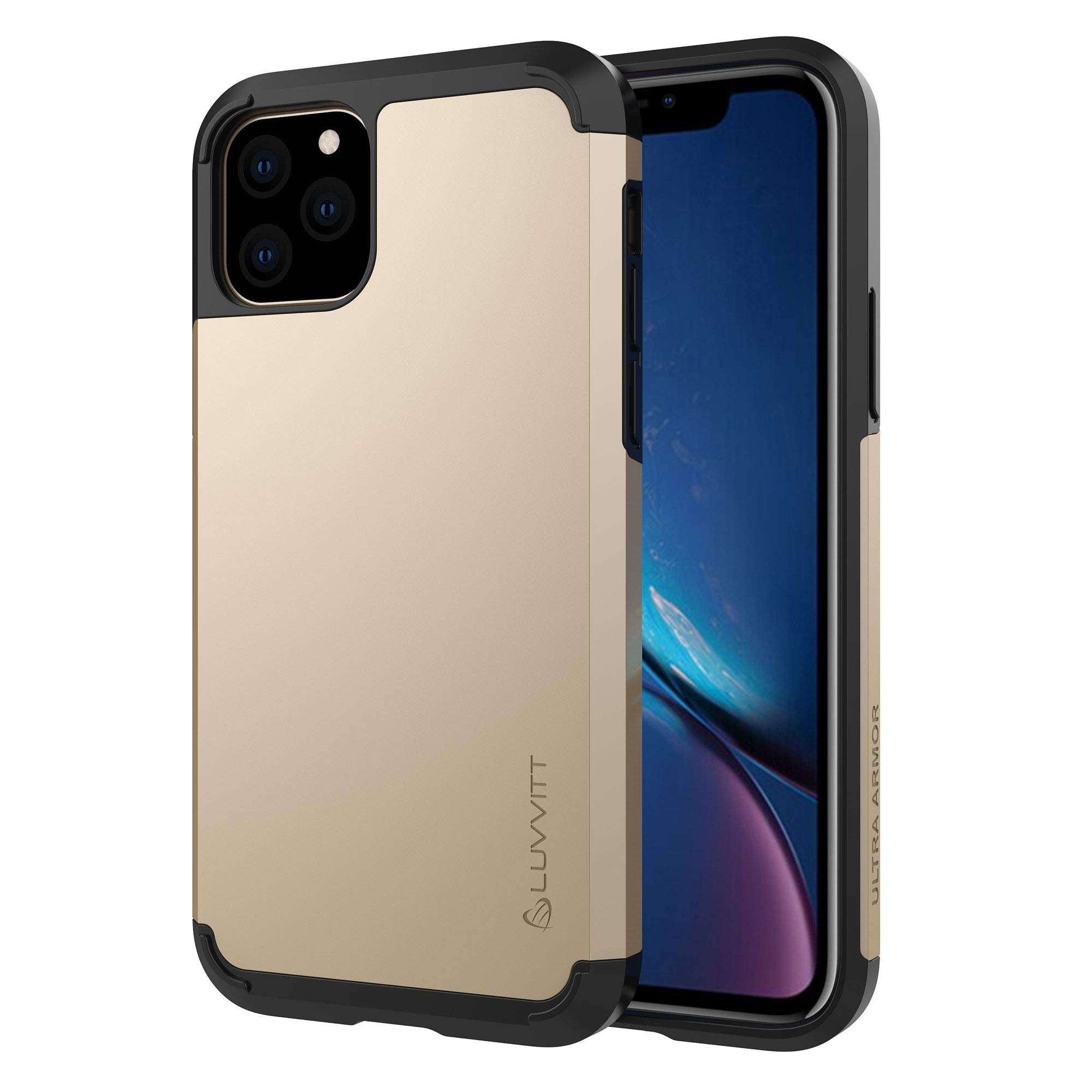 Luvvitt Ultra Armor Case Designed for iPhone 11 Pro 2019 With Removable Metal Plate for Magnetic Holder (car phone mount cradle is not included) for Apple iPhone XI 11 Pro 5.8 inch Screen - Space Gray 1