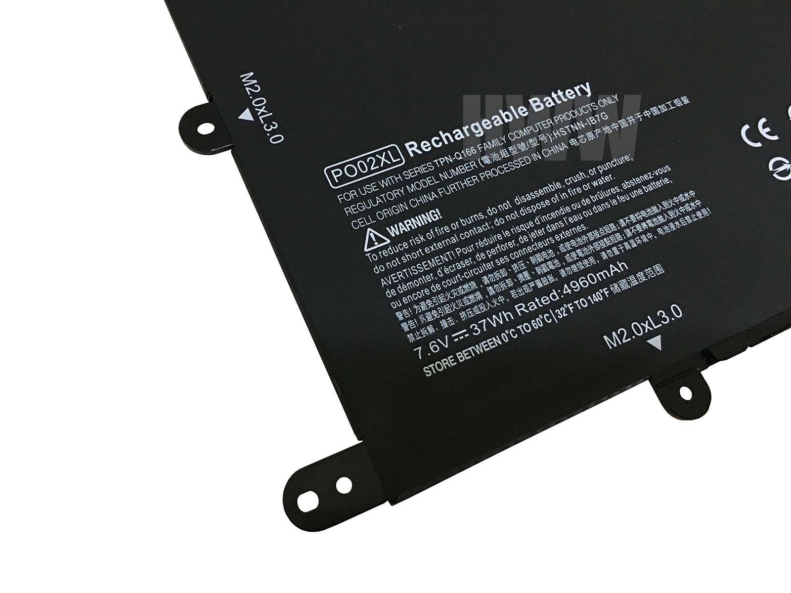 HWW New 7.6V 37Wh PO02XL Battery Compatible with HP Stream 11-R HSTNN-IB7G 824560-005 Series 2