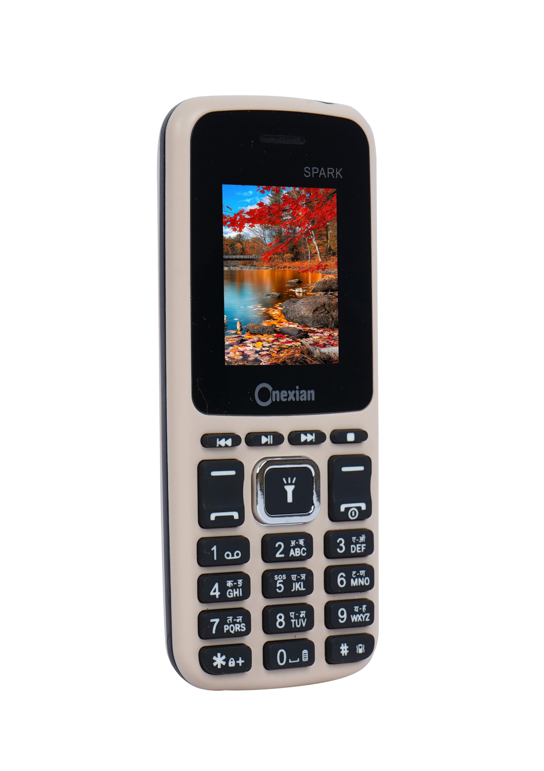 Onexian Spark 2160 Dual Sim |Keypad Mobile| with 1.8" Display | Voice Changer | Auto Call Recording | Long Lasting Battery | Wireless FM | Digital Camera | Feature Phone | Torch | Gold 4