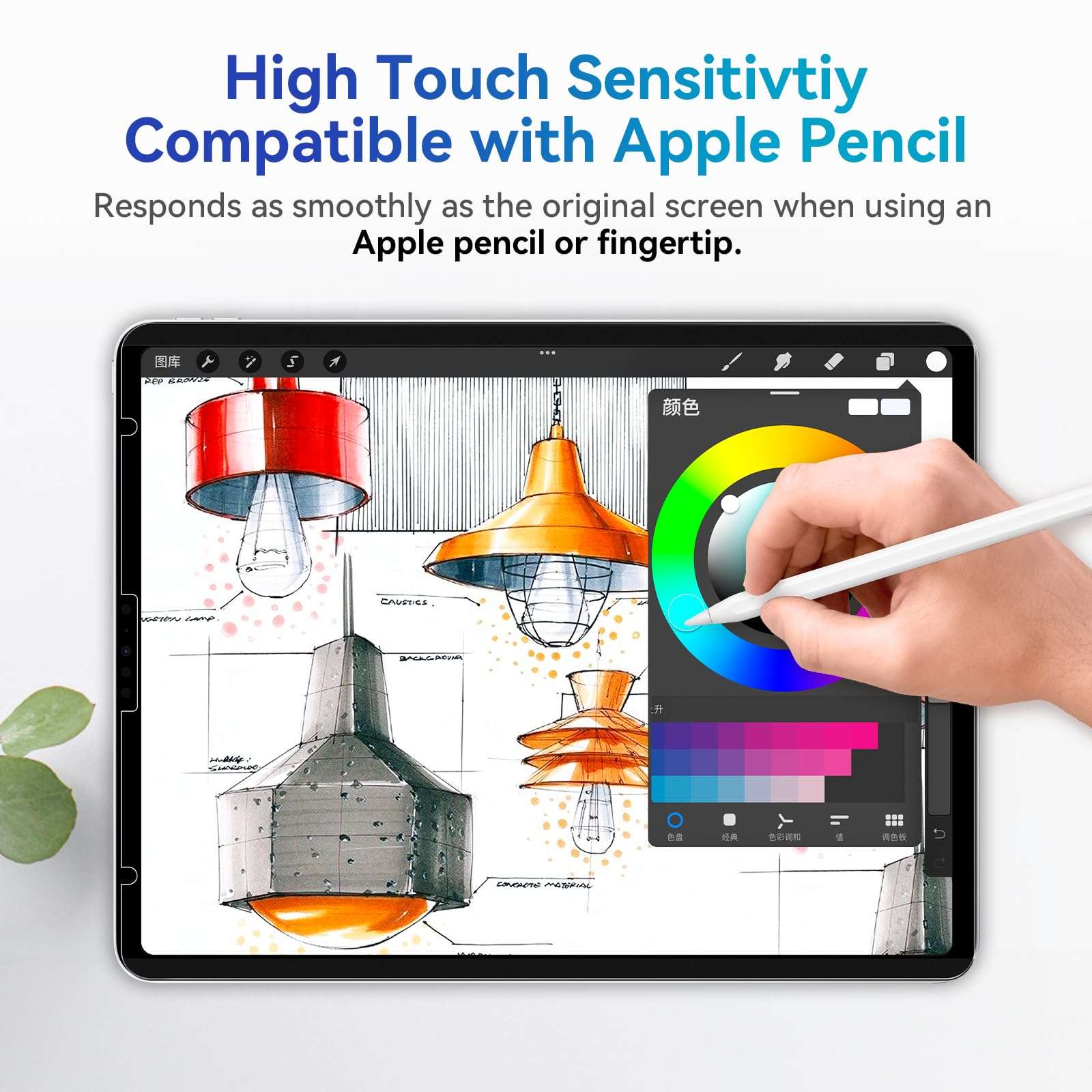 Magnetic Privacy Filter Compatible with iPad Pro 13 Inch 7th (2024, M4), Removable Anti Glare Blue Light Privacy Screen Privacy Screen Privacy Screen 5