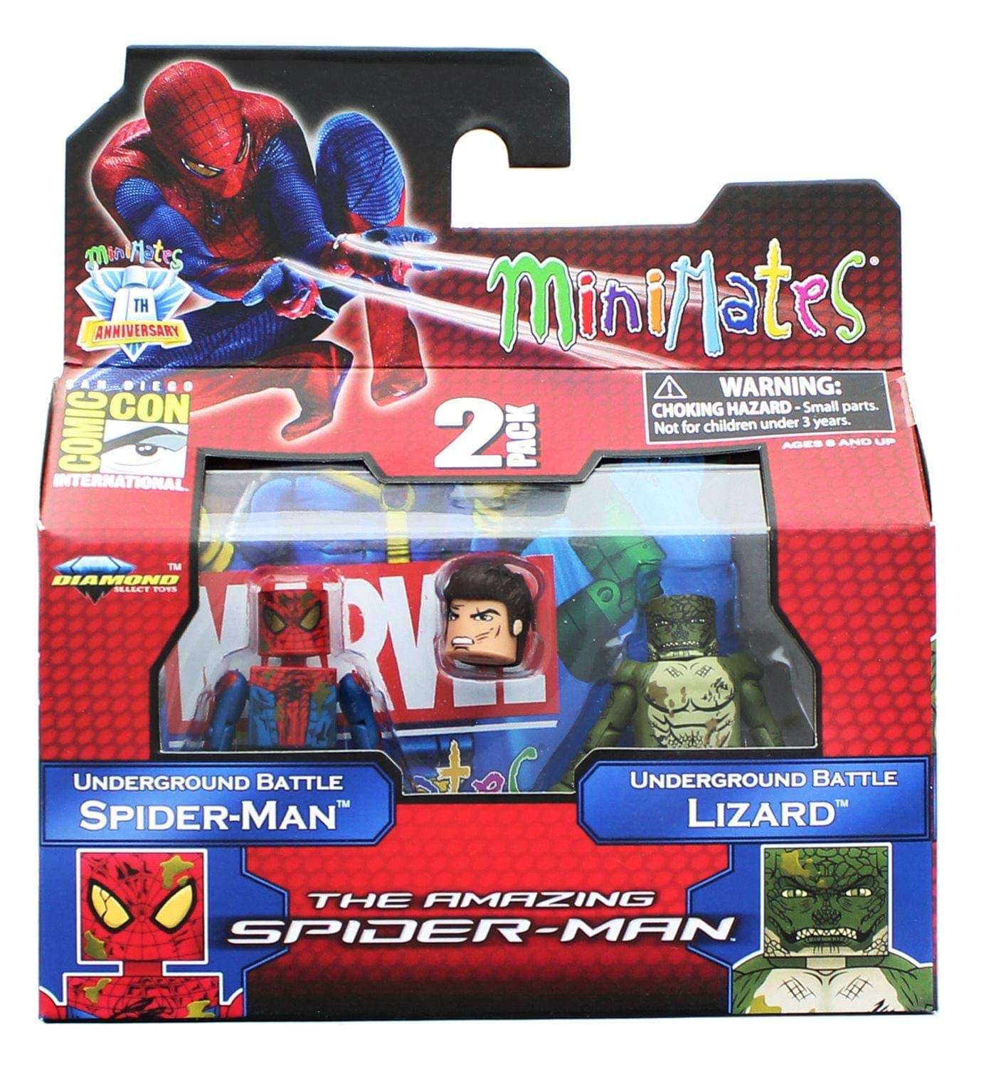 Marvel Minimates 2012 SDCC Exclusive Amazing Spider-Man Movie Underground Sewer Battle Spider-Man & Lizard, 2 Pack 1