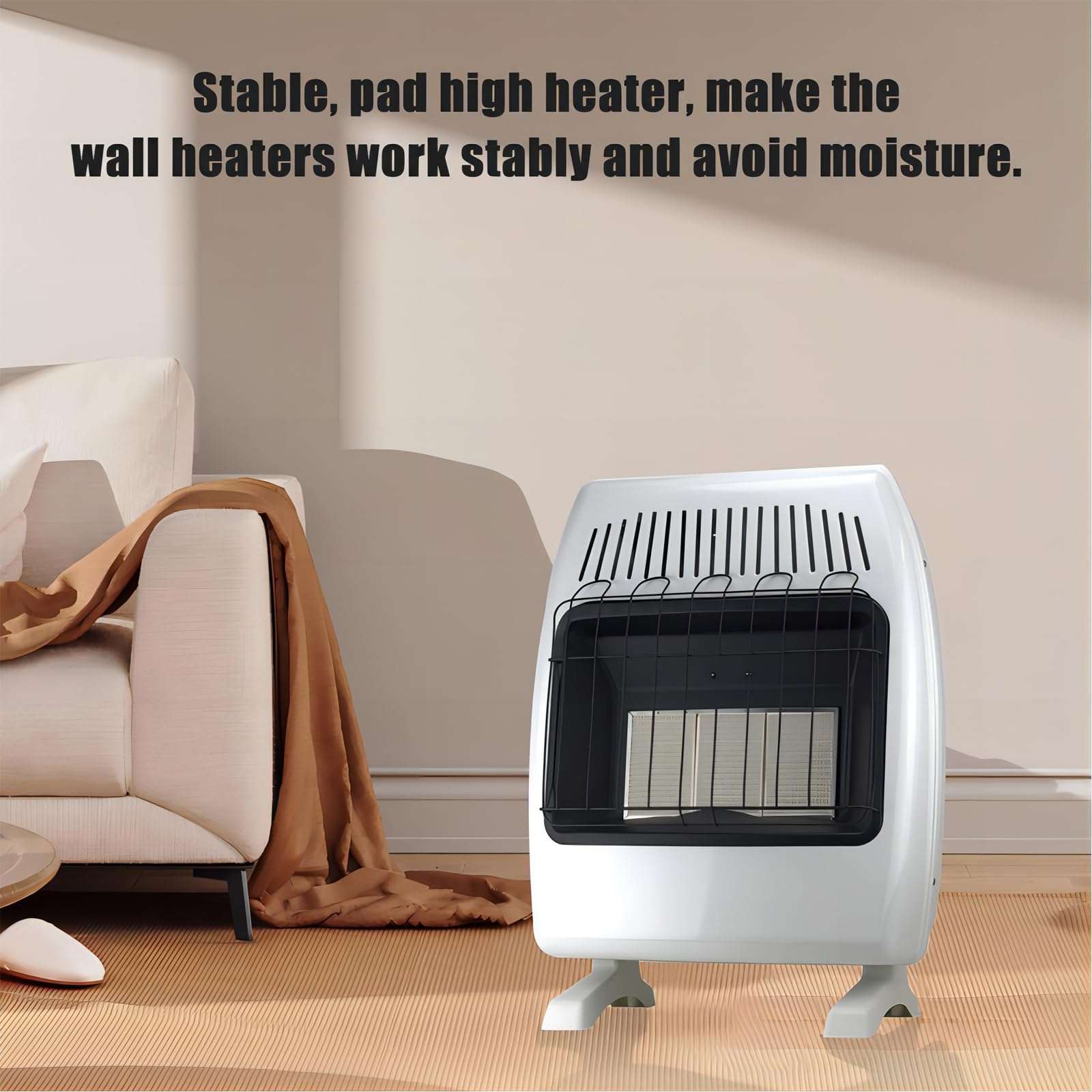 Wall Heater Floor Mounting Kit, Wall Heater Base Legs Kit with 4 Screws, for Dyna Glo Propane Heater Wall Mount Heater 6