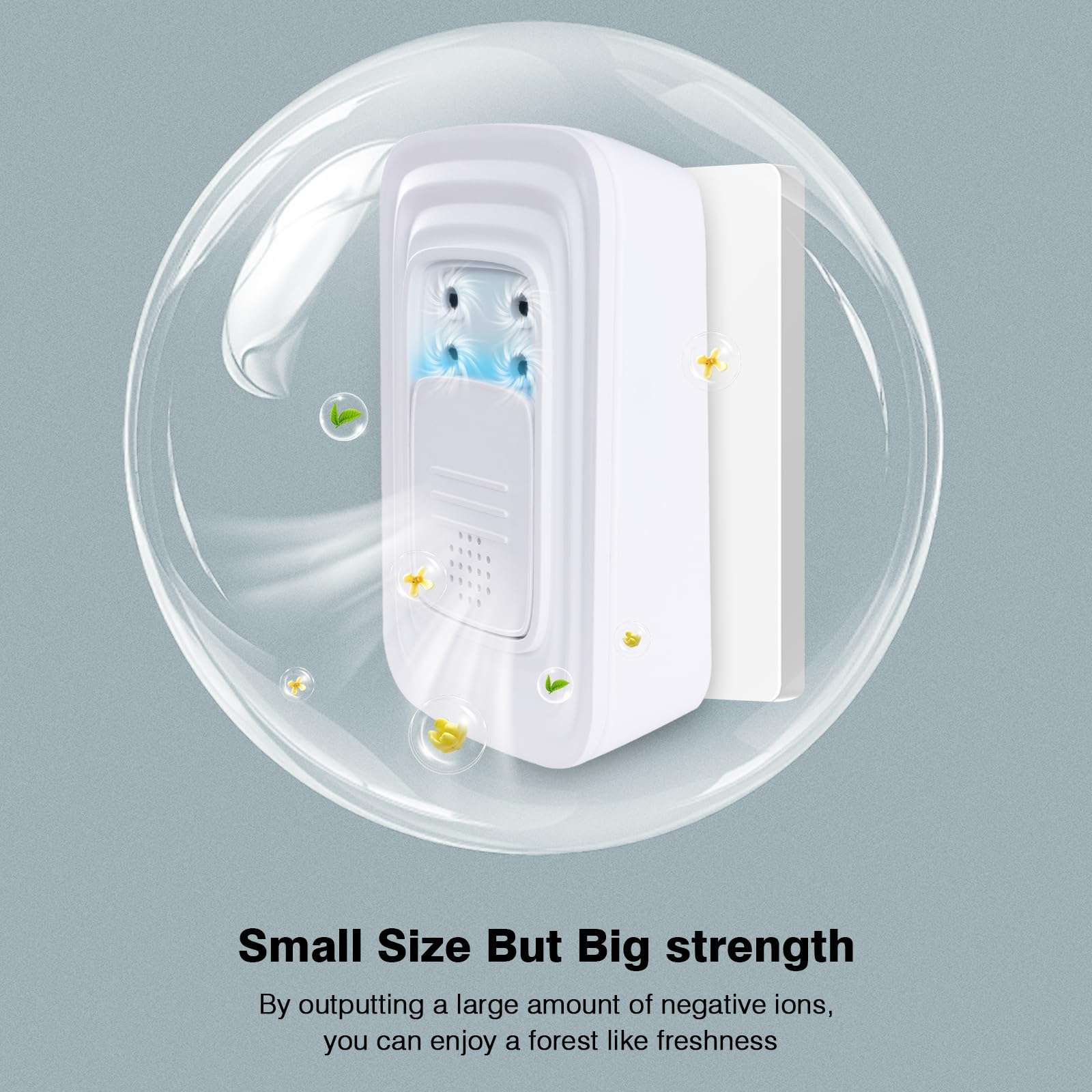 PVACG 4Pack Plug In Air Ionizers for Home with 4 Brush Heads and Fragrance, Quiet Negative Ion Air Purifier for Bedroom Portable Wall Plug In Air Freshener for Office Bathroom Living Room (4) 4