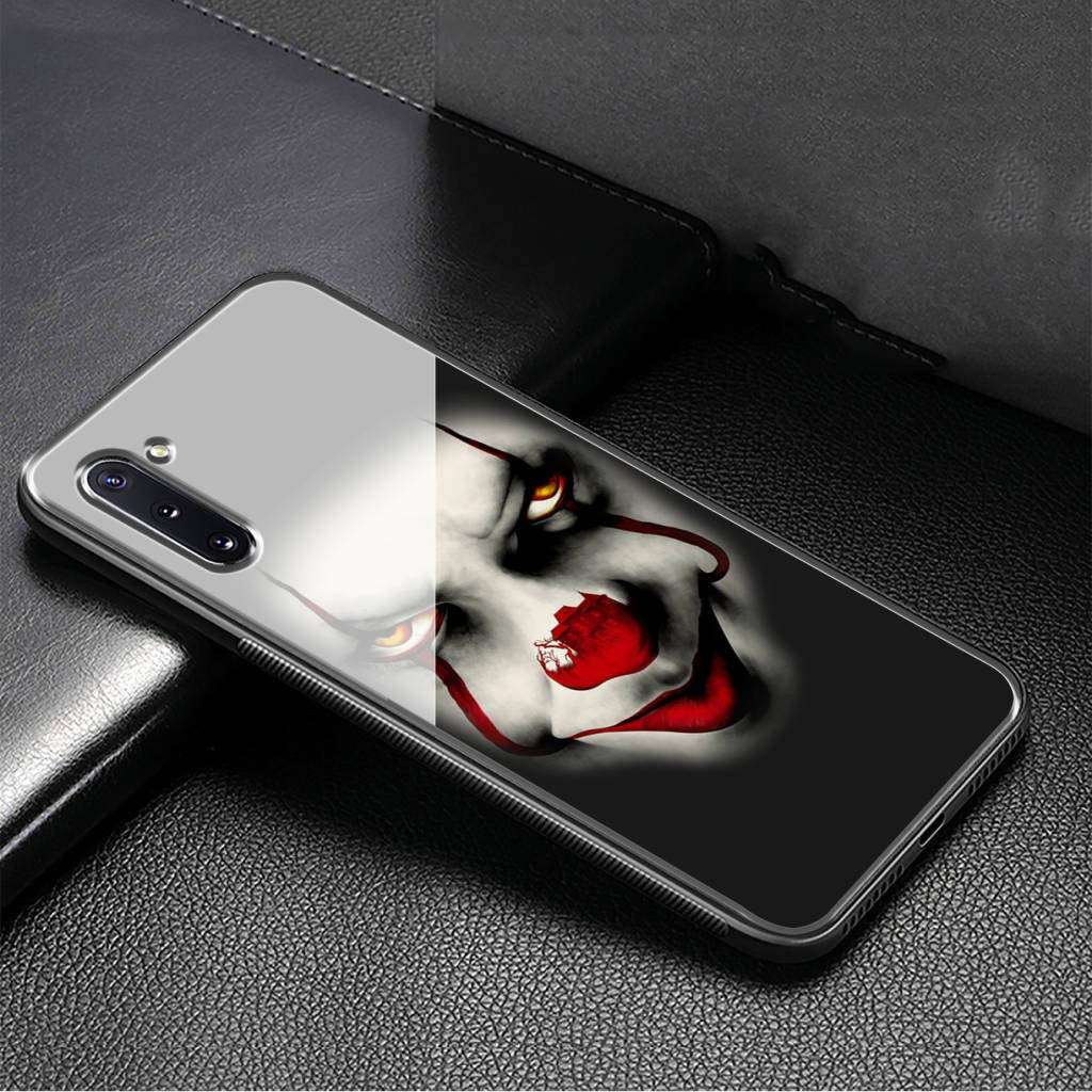 Luxury Cover for Samsung Galaxy S10 Phone Case,9H Tempered Glass Back Cover Soft Silicone Anti Scratch Bumper Design LC-243 Stephen King's IT Pennywise Protective Case 6