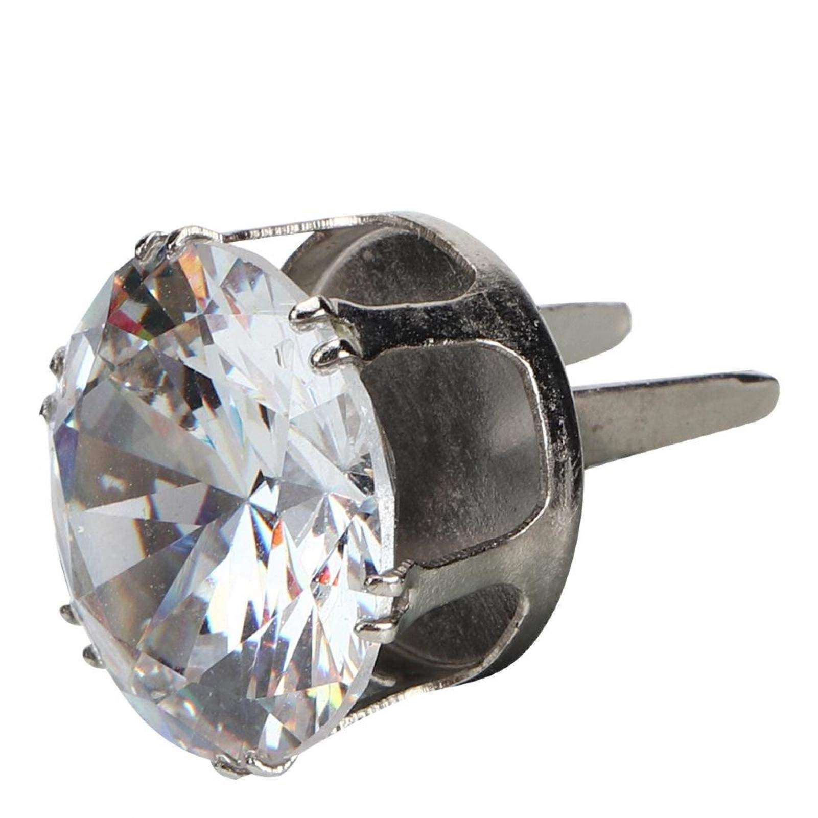 Zircon Strass, Crystal Decorative Zircon Buckle, Zircon Metal Buckle Silver 100% Brand New, for Decoration Clothes Shoes for Appreciation Dresses(Silver) 6