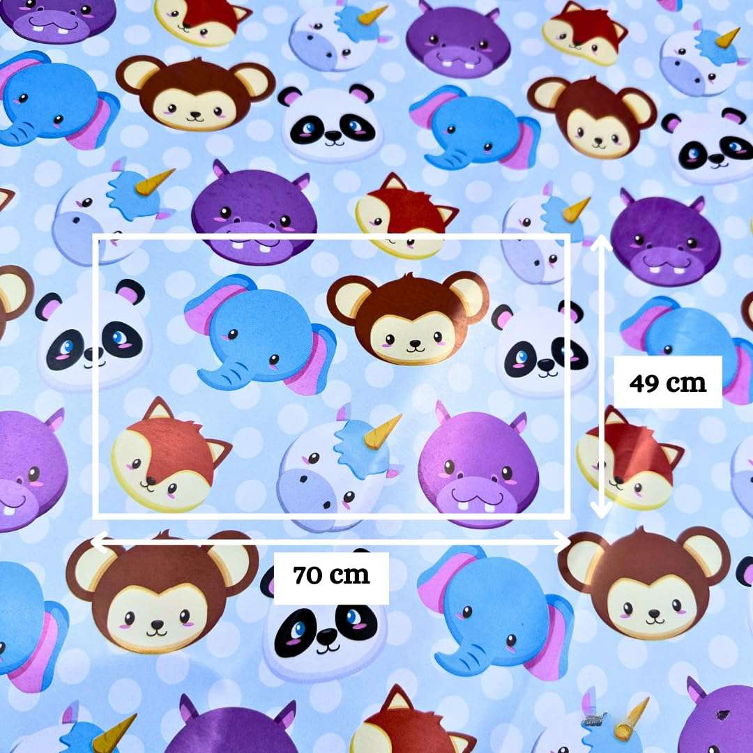 Naayva Jungle Theme Gift Wrapping Paper Sheets for Birthday & Baby Shower Gifts | Cute Decorative Gift Wrap for Kids | Pack of 15 6