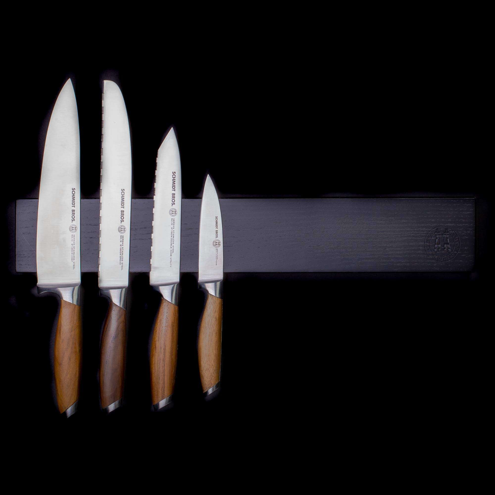 Schmidt Brothers - Black 18" Magnetic Knife Wall Bar, Universal Cutlery Storage Fits 8 - 10 Knives 5