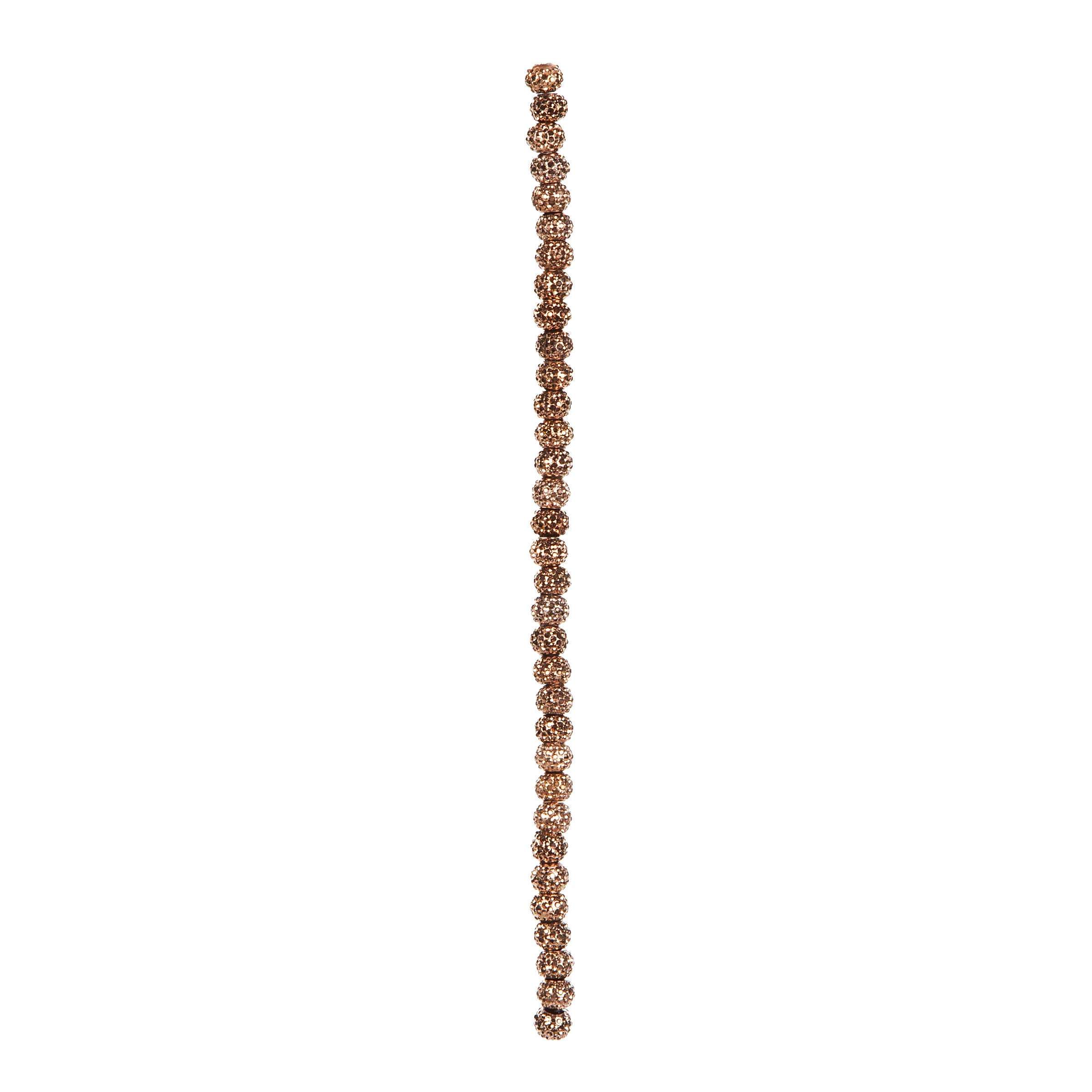 Jewelry Designer M06-5X7 Strand Acrylic Glitter Rosegold 5X7Mm 7In, Gold 1