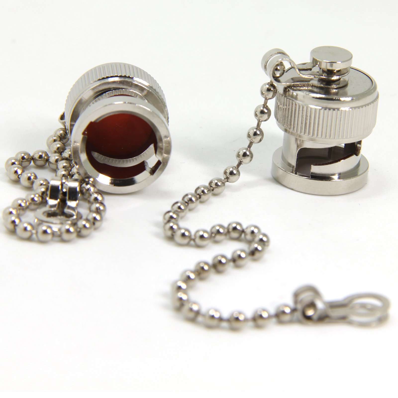 Ancable 10-Pack BNC Female Protective Water Dust Cap Cover with Chain for RF Coaxial Adapter 2