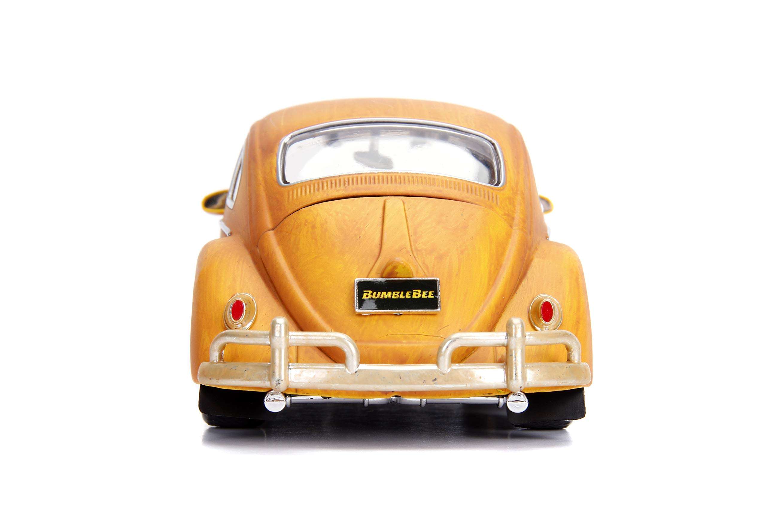 Jada Toys Transformers Bumblebee Volkswagen Beetle Die-cast Car, 1:24 Scale Vehicle & 2.75" Charlie Collectible Metal Figurine, Yellow 5