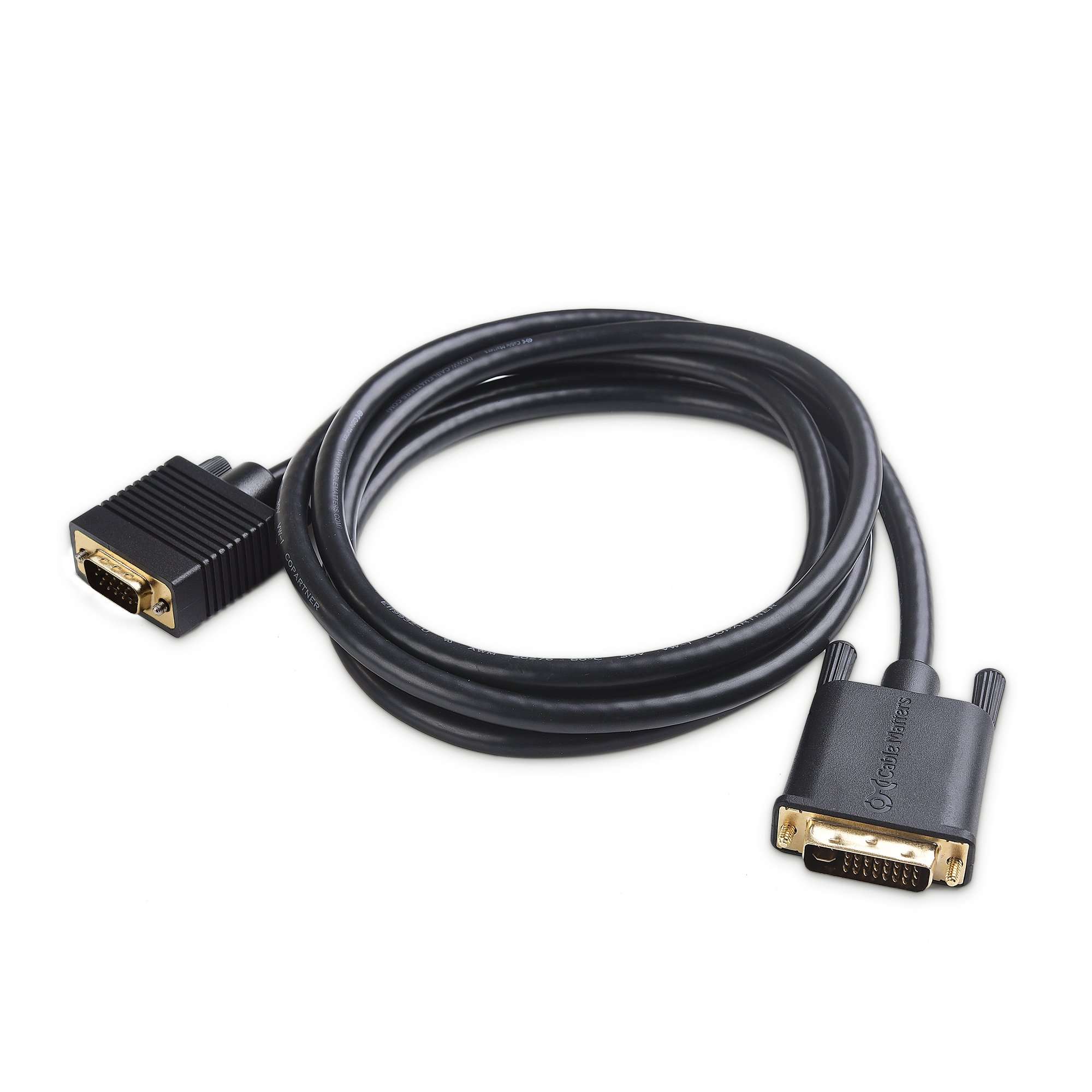 Cable Matters VGA to DVI-I Cable (DVI-I to VGA, DVIto VGAVGAto DVICable) Only Works withDVI-I with 24+5 Pins 6 Feet 2