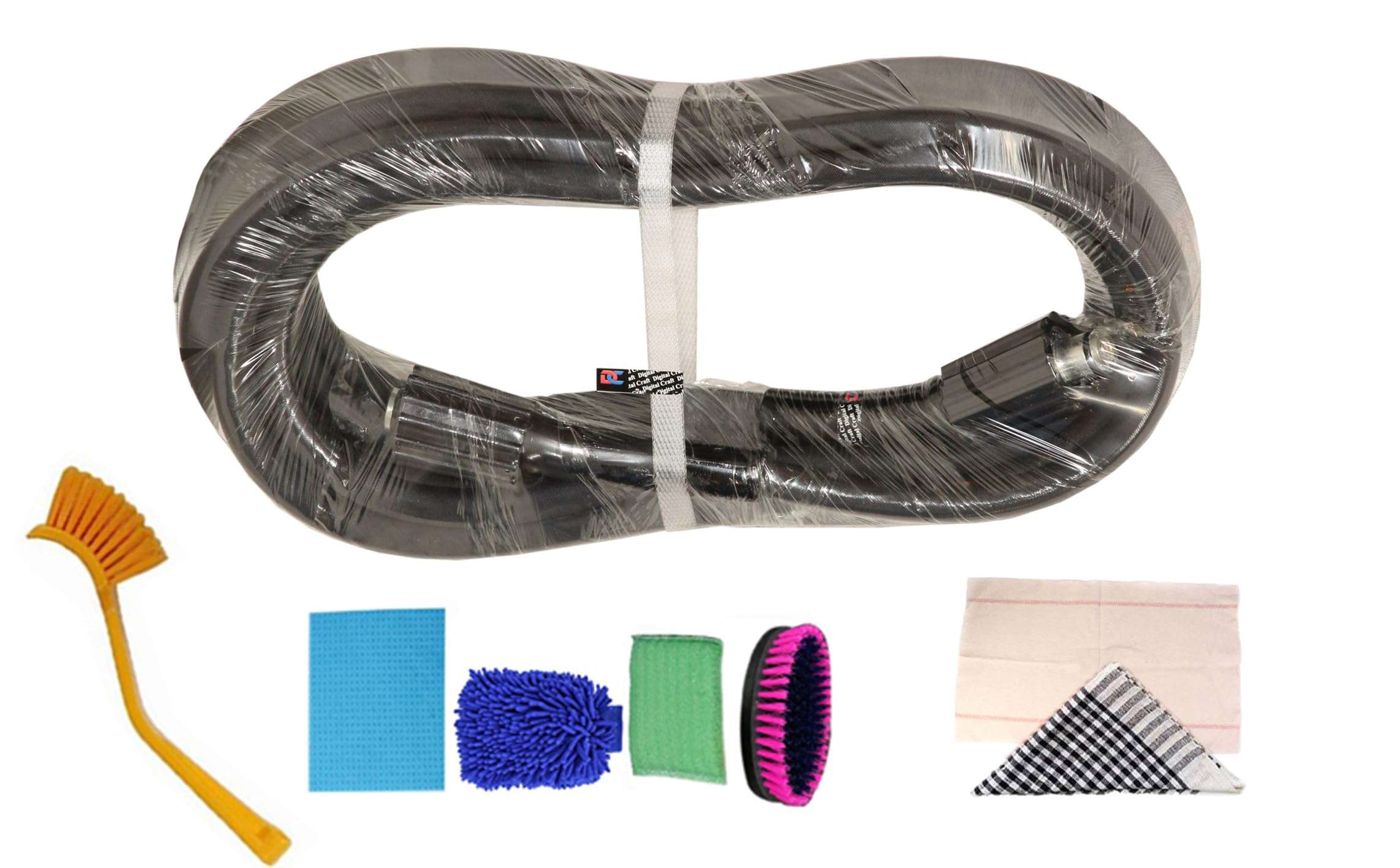 Digital Craft Hydraulic M22PIn 2750PSI Pressure Washer Hose High Pressure Pipe Car Wash Water Cleaning Extension CordHydraulic Washer Pipe 8MTR,Housekeeping 5 Item Set,Dusting Cloth & Floor Mop, 1