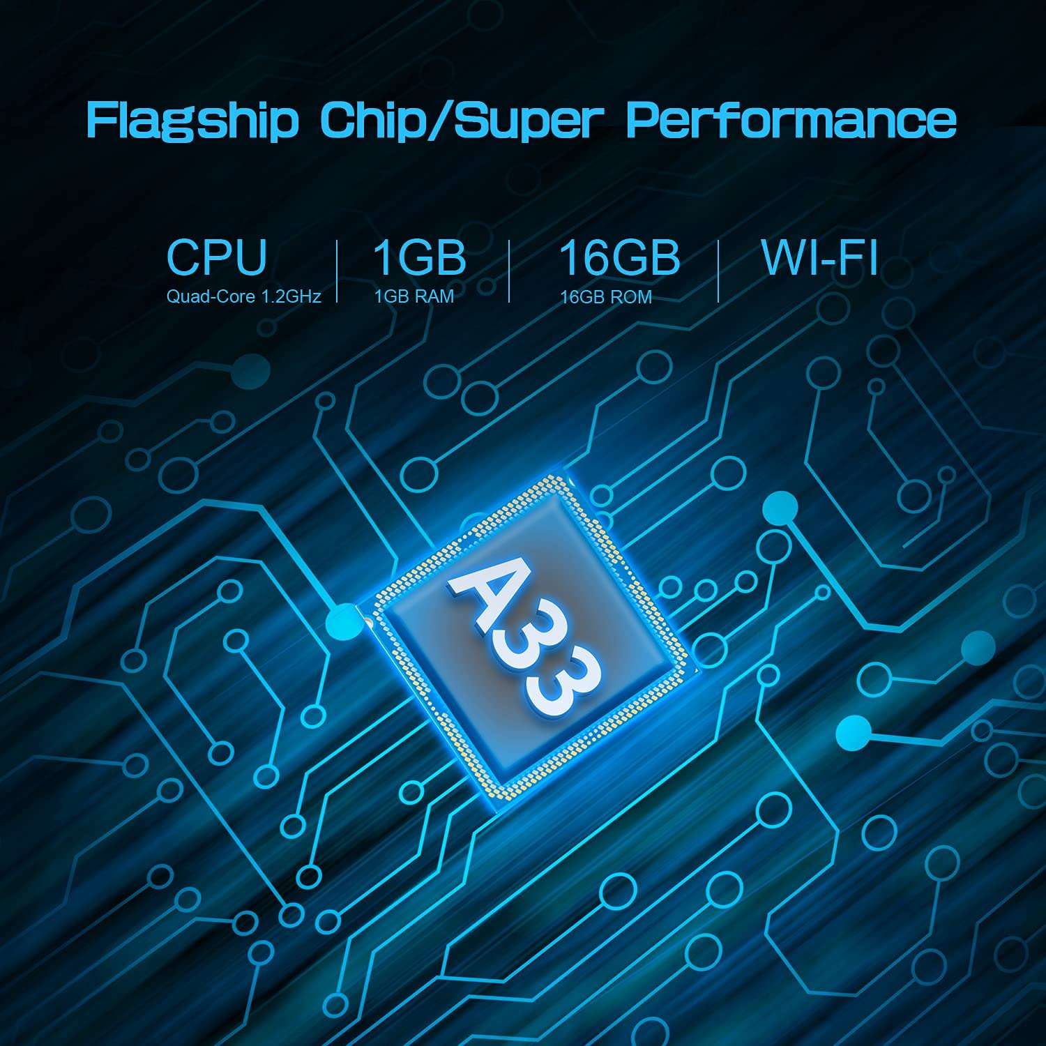 Haehne 7 inch Tablet, Android 6.0, Quad Core Processor, 1G RAM 16GB Storage,7" HD Display, Dual Camera, FM, WiFi Only, Bluetooth, Blue 5