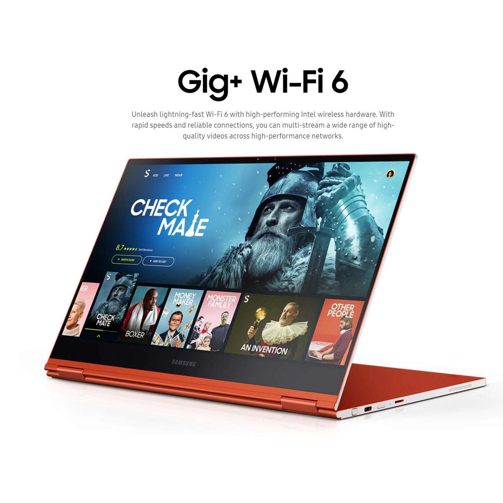 SAMSUNG Galaxy Chromebook Google Laptop Touchscreen Stylus Pen - 13.3 FHD QLED Display - i3-10110U - Backlit Keyboard - Wi-Fi 6 - USB C - Fingerprint (8GB RAM| 128GB Storage) 2