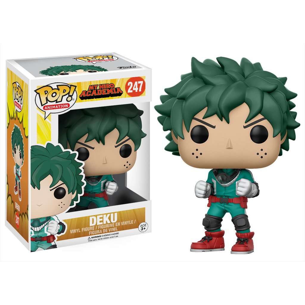 Deku: My Hero Academia x Funko POP! Animation Vinyl Figure & 1 POP! Compatible PET Plastic Graphical Protector Bundle [#247 / 12380 - B]