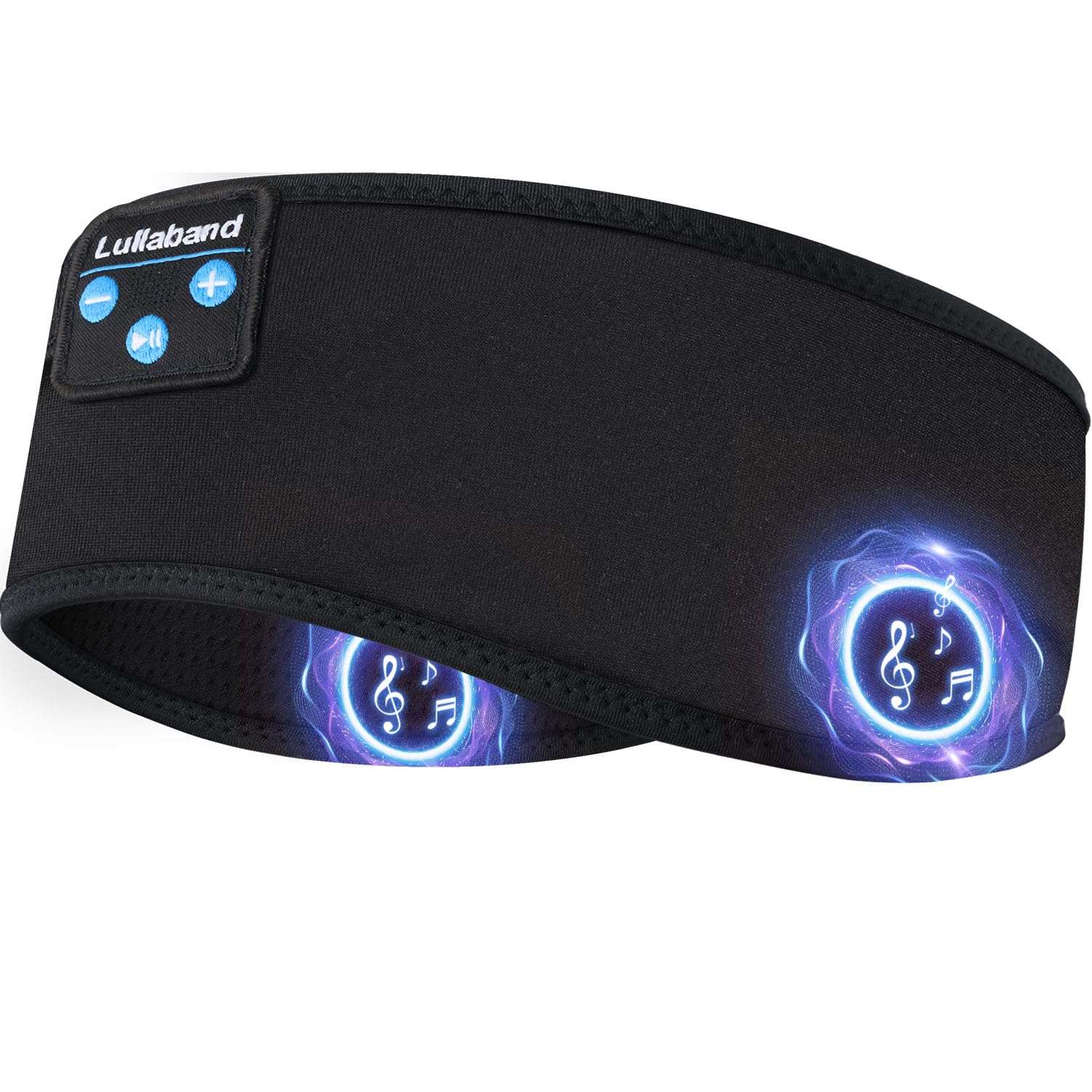 Sleep Headband Headphones Wide Non-Slip Stretchy Moisture Wicking Sweatbands for Men & Women Perfect for Sleep Running, Fitness, Yoga, Cycling