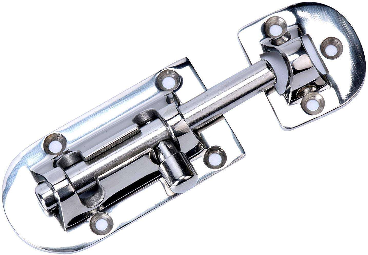 XinKun marine Door Security Slide Latch Lock, Heavy Duty Solid Thicken 316 Stainless Steel, Gate Barrel Bolt, Door Lock More Security and Privacy 1