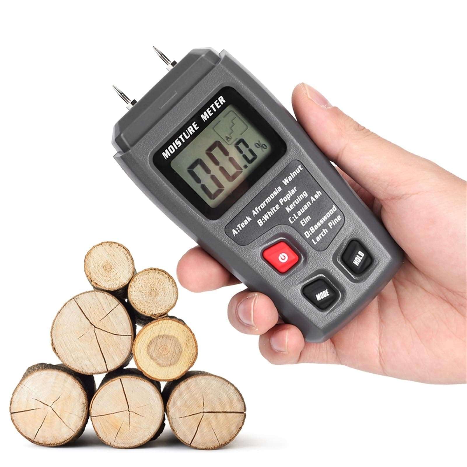 Gigicial Moisture Meter for Drywall, Wood Moisture Meters for Walls, Carpet, Floor Humidity Detector, Calibration for Moisture Detection in Wood, Water Leak Detector 5