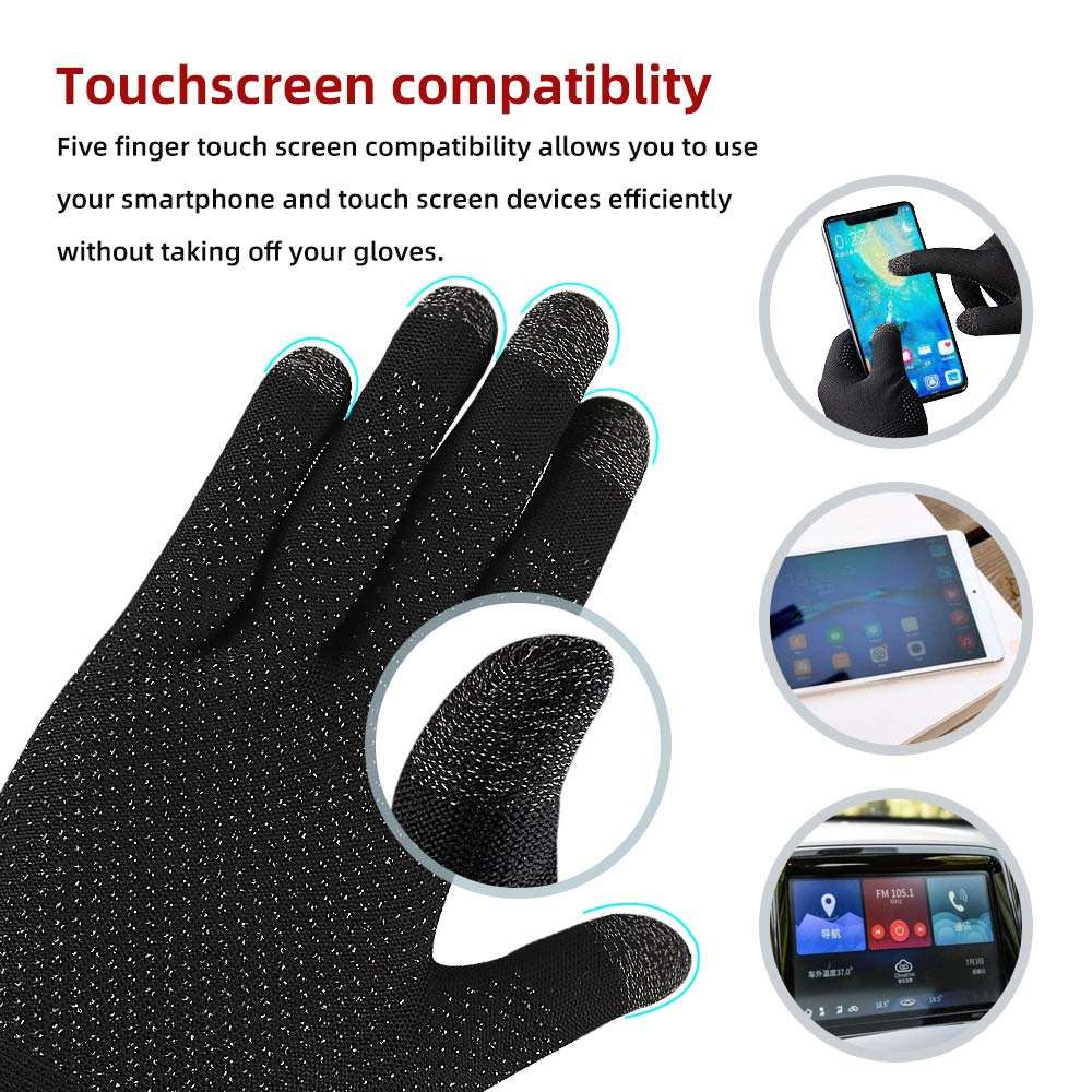 ZEPOHCK Game Gloves, Anti-Sweat Breathable, Touch Finger Gaming Glove for Highly Sensitive Nano-Silver Fiber Material, Dot Silica Gel Palm Non-Slip Design, Support Almost All Mobile Gaming 3